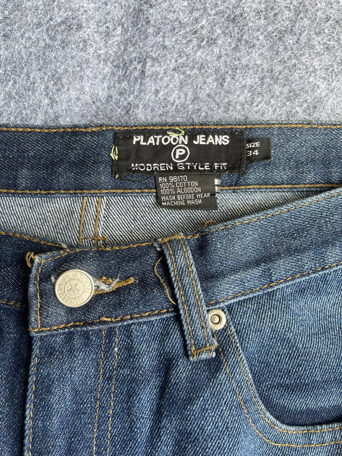 Jean Rare🔥Platoon Baggy Loose Fit Jeans Size US 33 - 8 Thumbnail