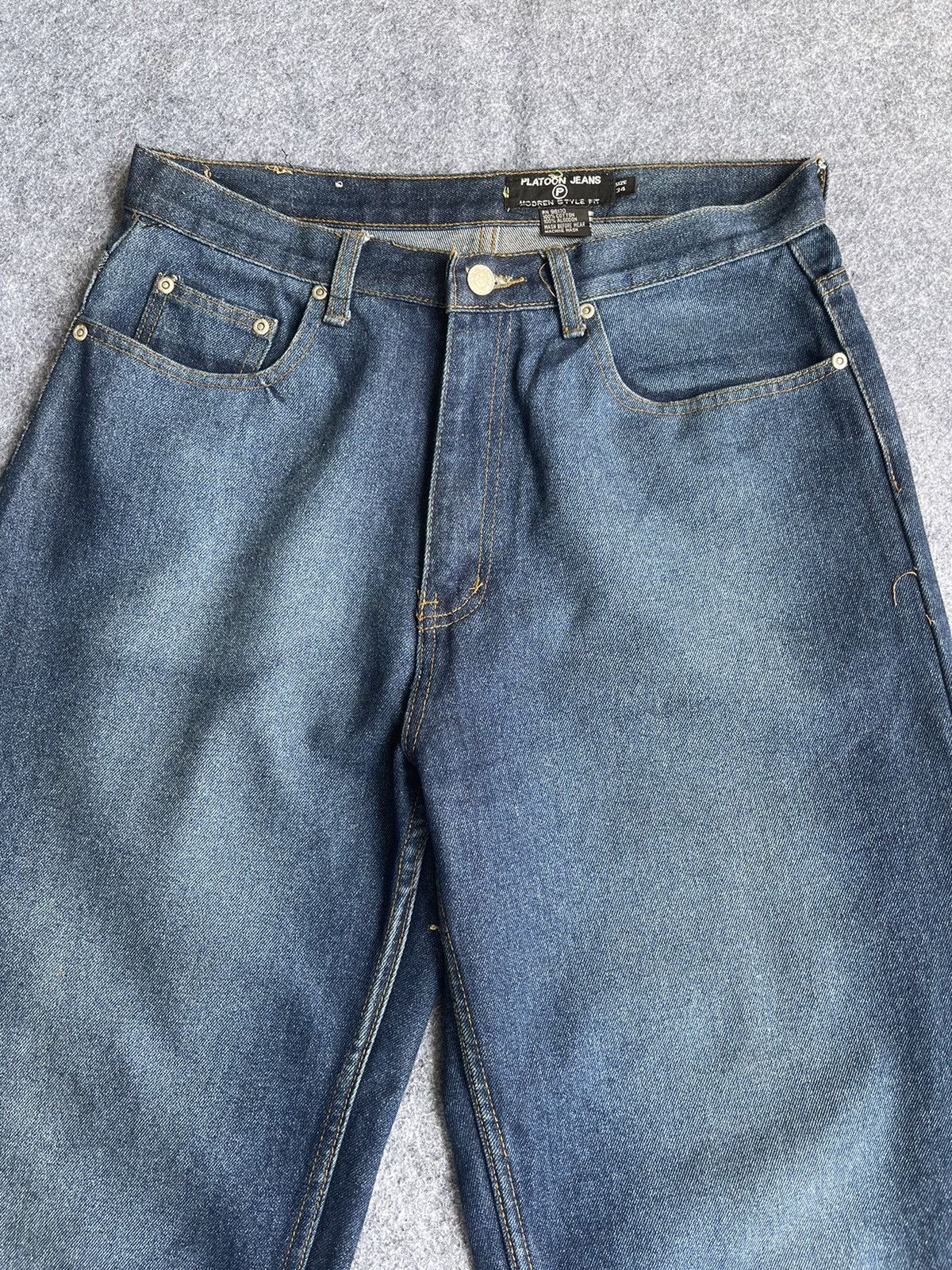 Jean Rare🔥Platoon Baggy Loose Fit Jeans Size US 33 - 4 Thumbnail