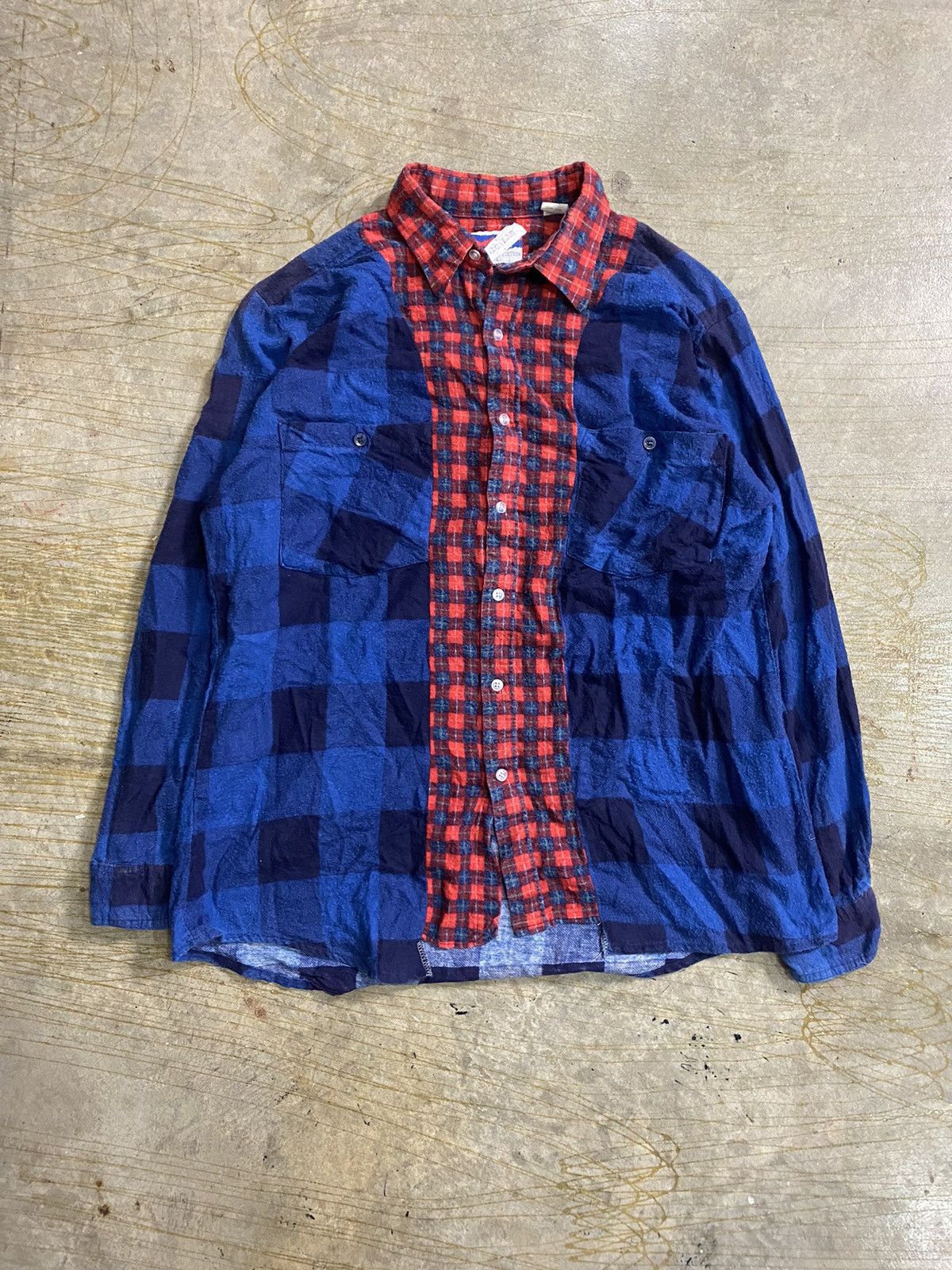 Needles × Nepenthes × Sonic Lab Vtg Sonic Lab rebuild cut flannel Size US L / EU 52-54 / 3 - 2 Thumbnail