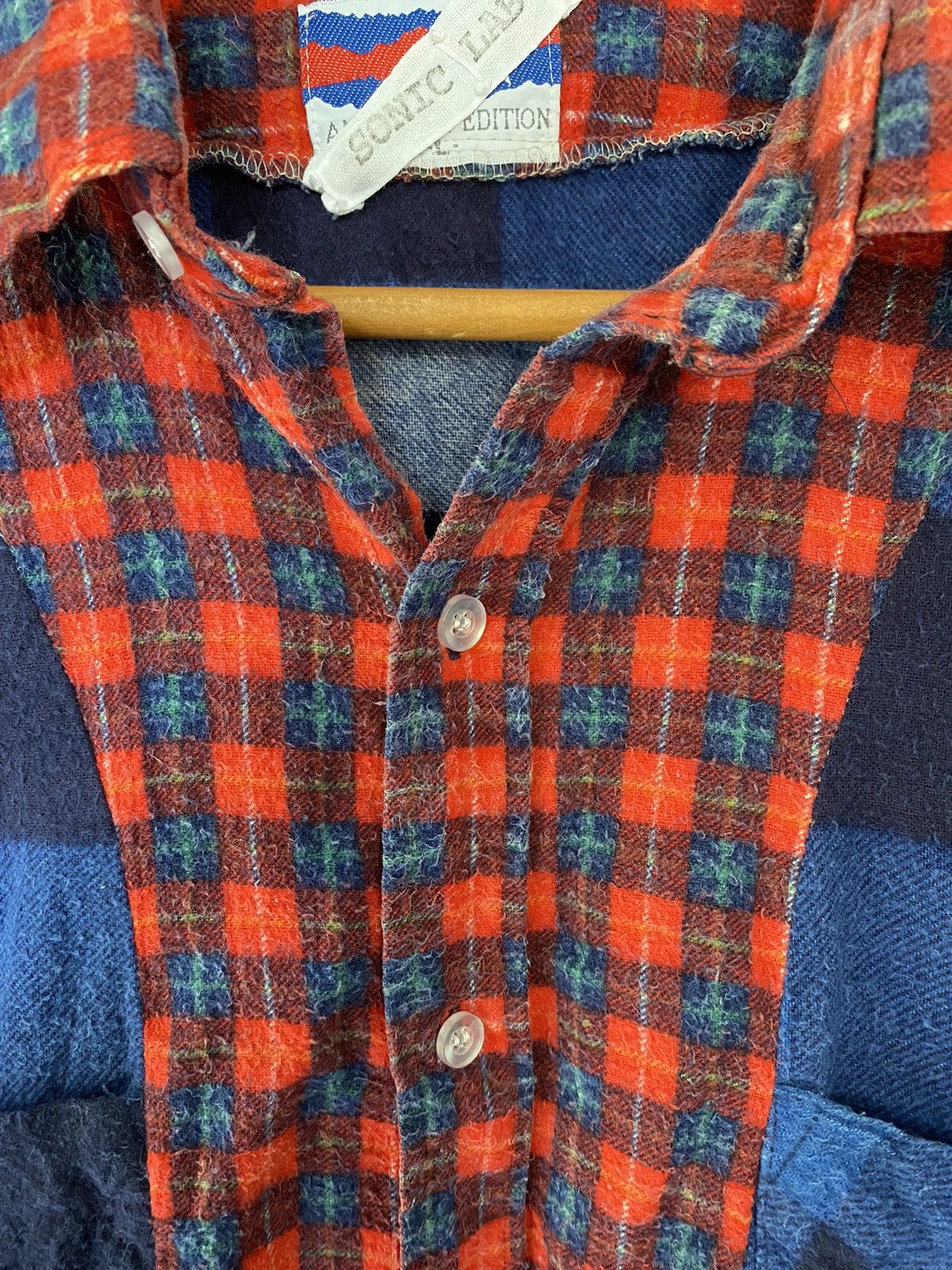 Needles × Nepenthes × Sonic Lab Vtg Sonic Lab rebuild cut flannel Size US L / EU 52-54 / 3 - 7 Thumbnail