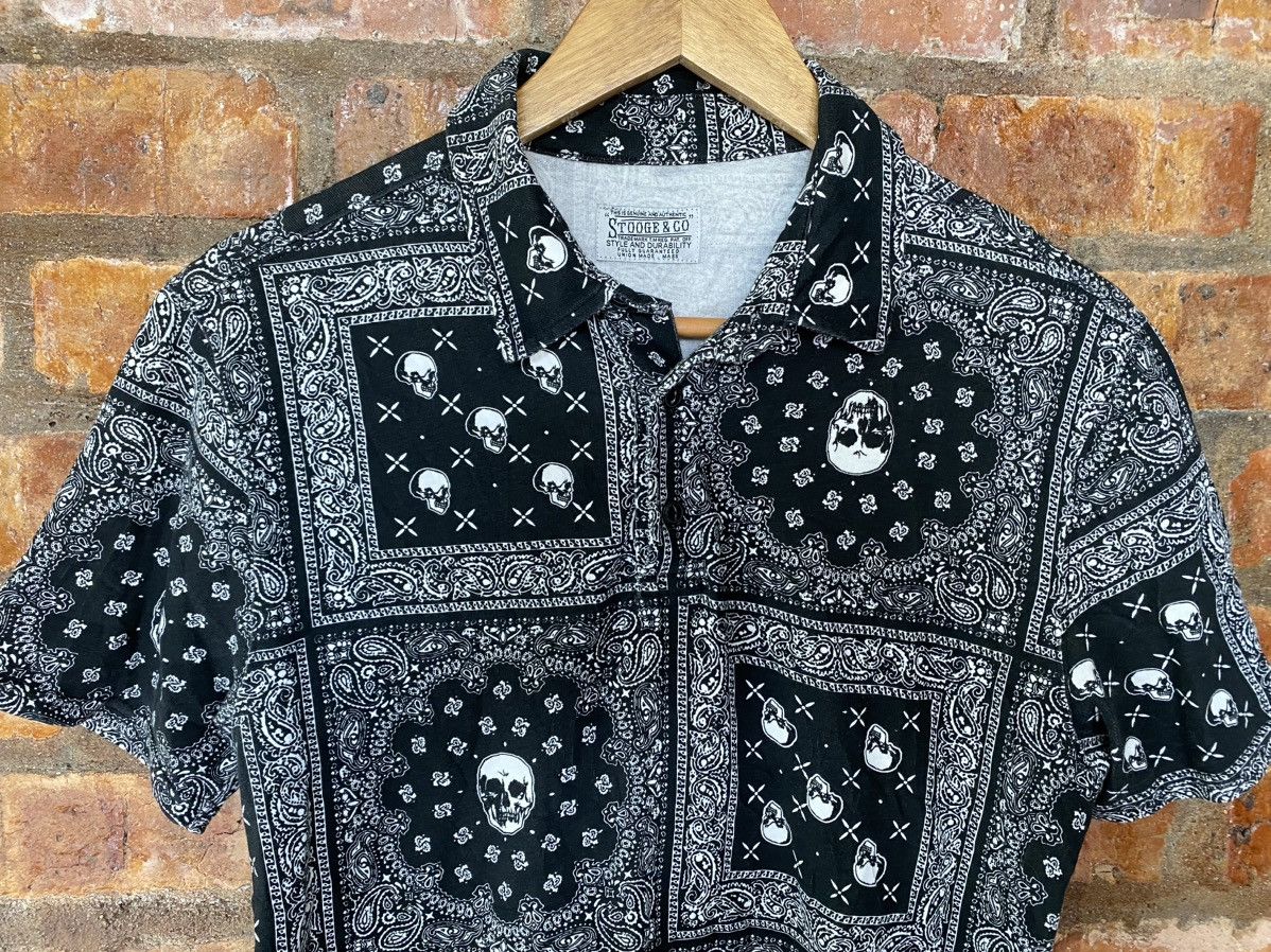 Japanese Brand × KMRii × Shellac Stooge & Co Japan Paisley bandana Skull polo Size US M / EU 48-50 / 2 - 4 Thumbnail