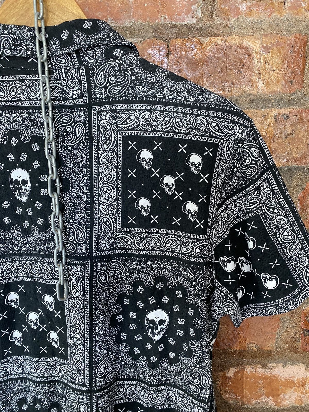 Japanese Brand × KMRii × Shellac Stooge & Co Japan Paisley bandana Skull polo Size US M / EU 48-50 / 2 - 11 Thumbnail