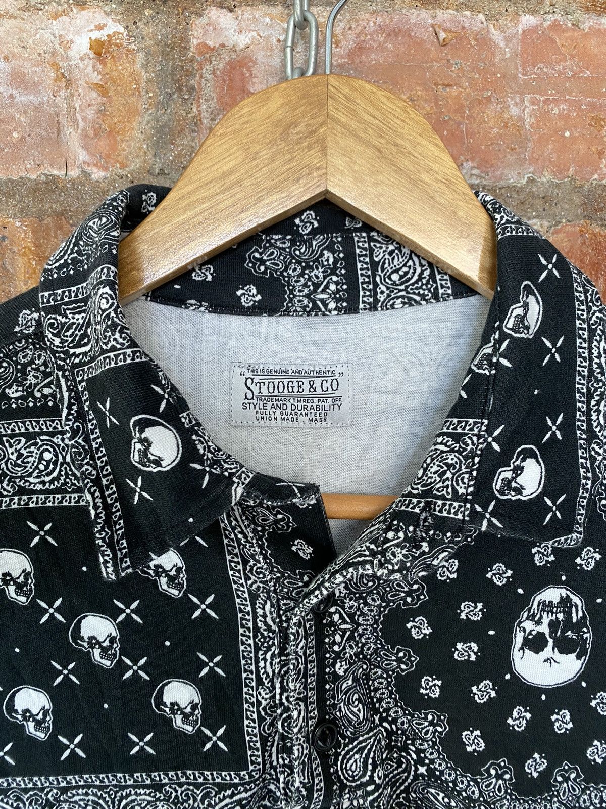 Japanese Brand × KMRii × Shellac Stooge & Co Japan Paisley bandana Skull polo Size US M / EU 48-50 / 2 - 6 Thumbnail