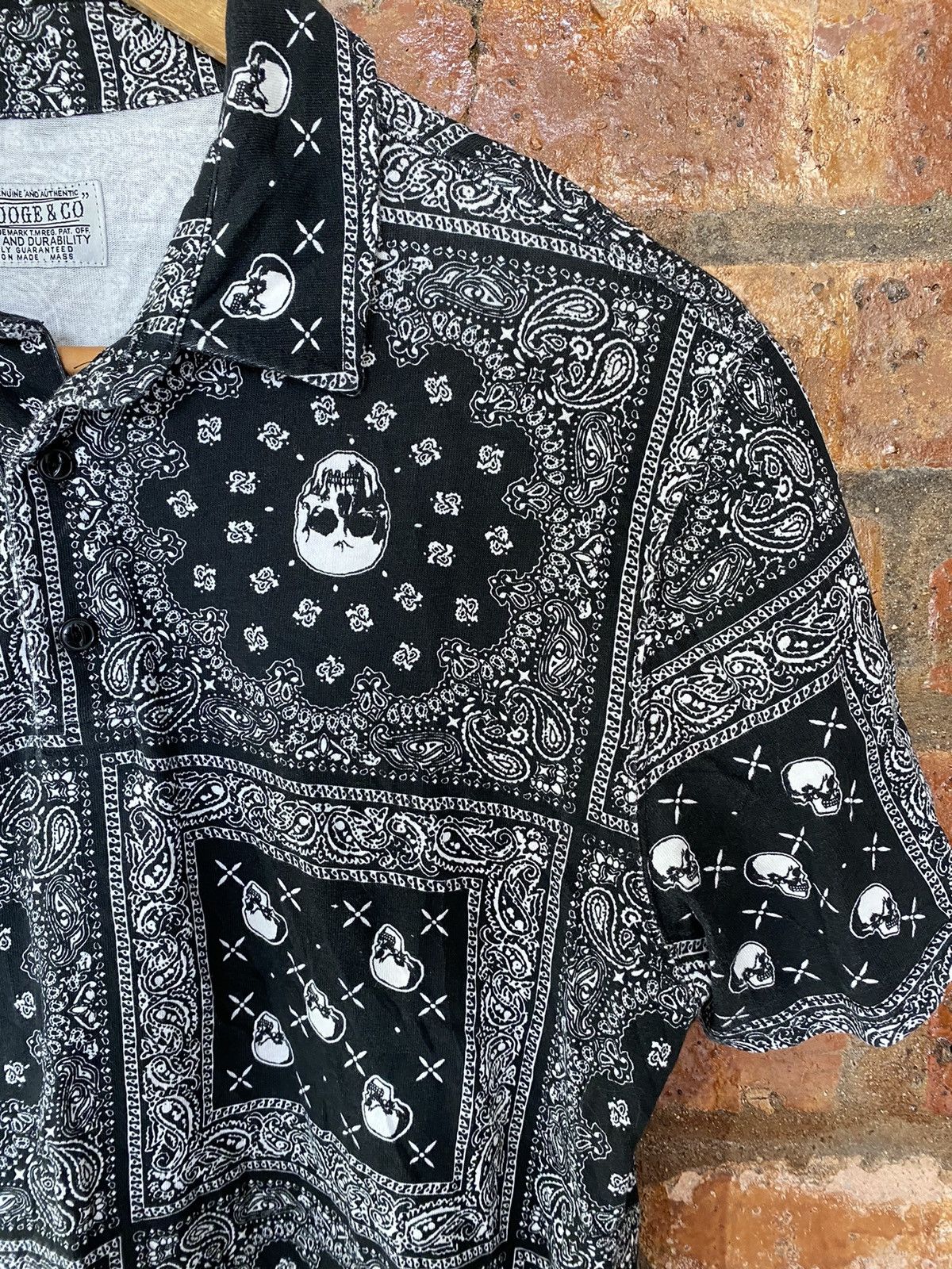 Japanese Brand × KMRii × Shellac Stooge & Co Japan Paisley bandana Skull polo Size US M / EU 48-50 / 2 - 9 Thumbnail