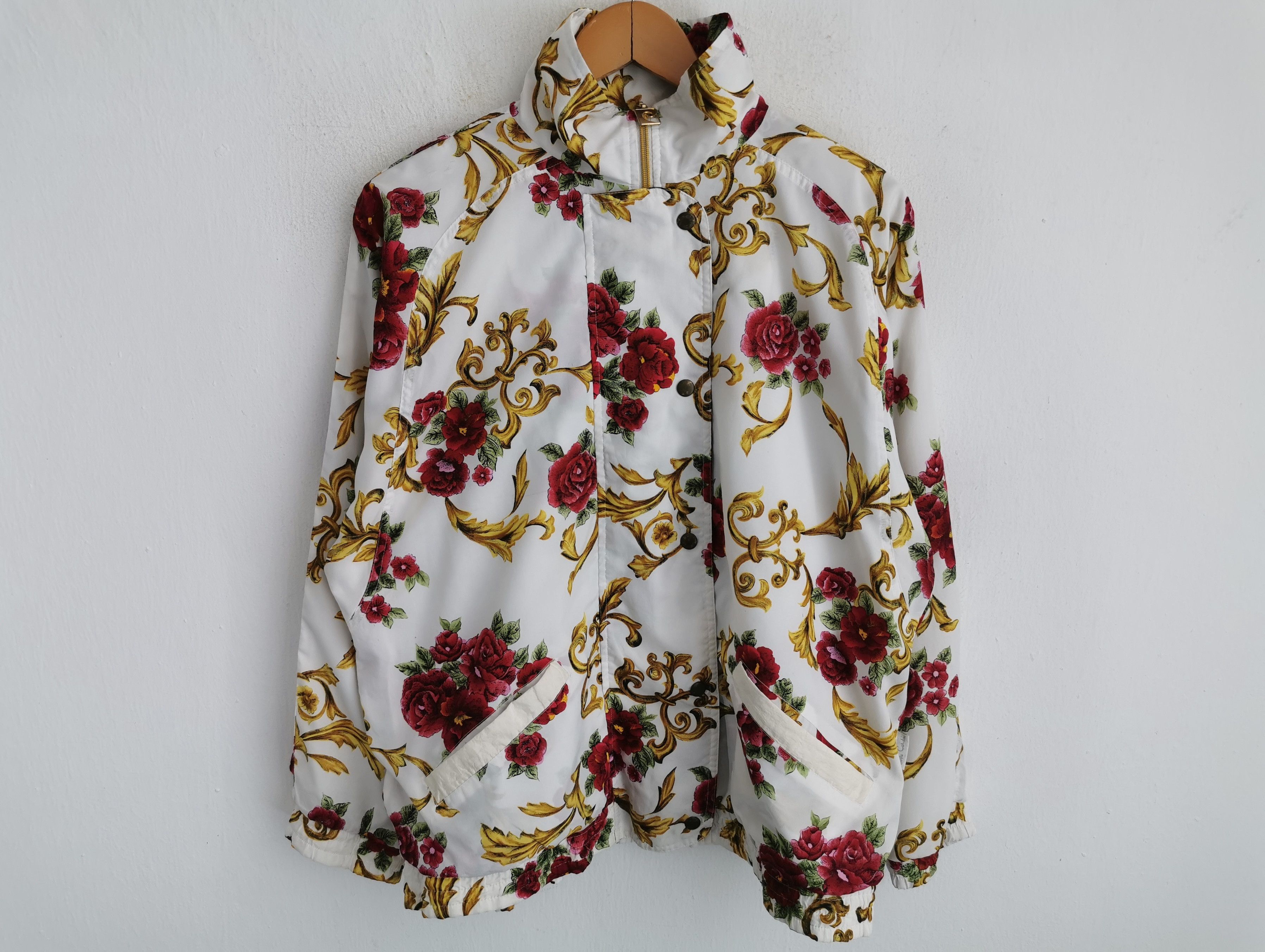Vintage Pierre Cardin Floral Windbreaker Jacket Size M