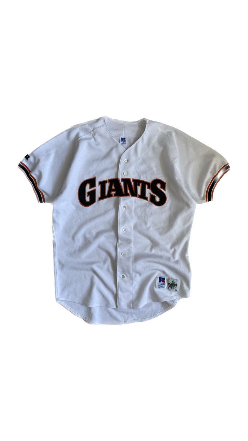 Vintage Russell Athletic San Francisco Giants Cursive Black Jersey Mens XL  MLB