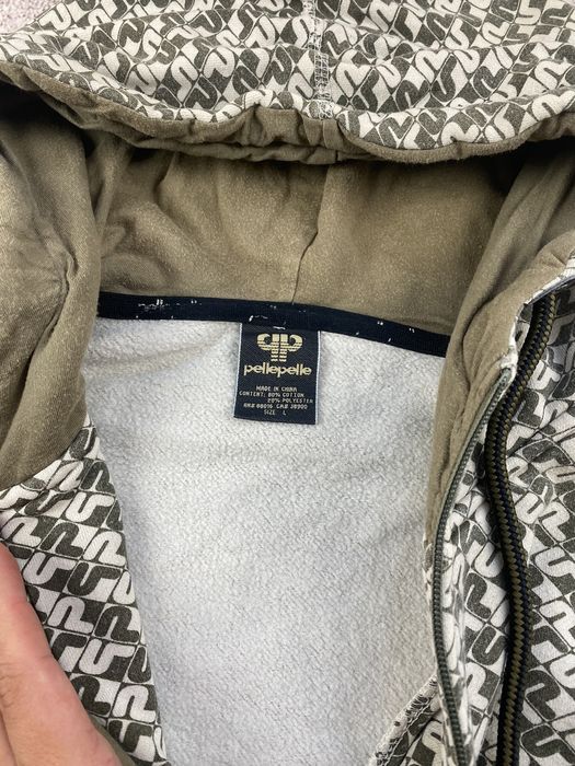 Vintage Vintage rare Pelle pelle full monogram zip hoodie drip y2k ...