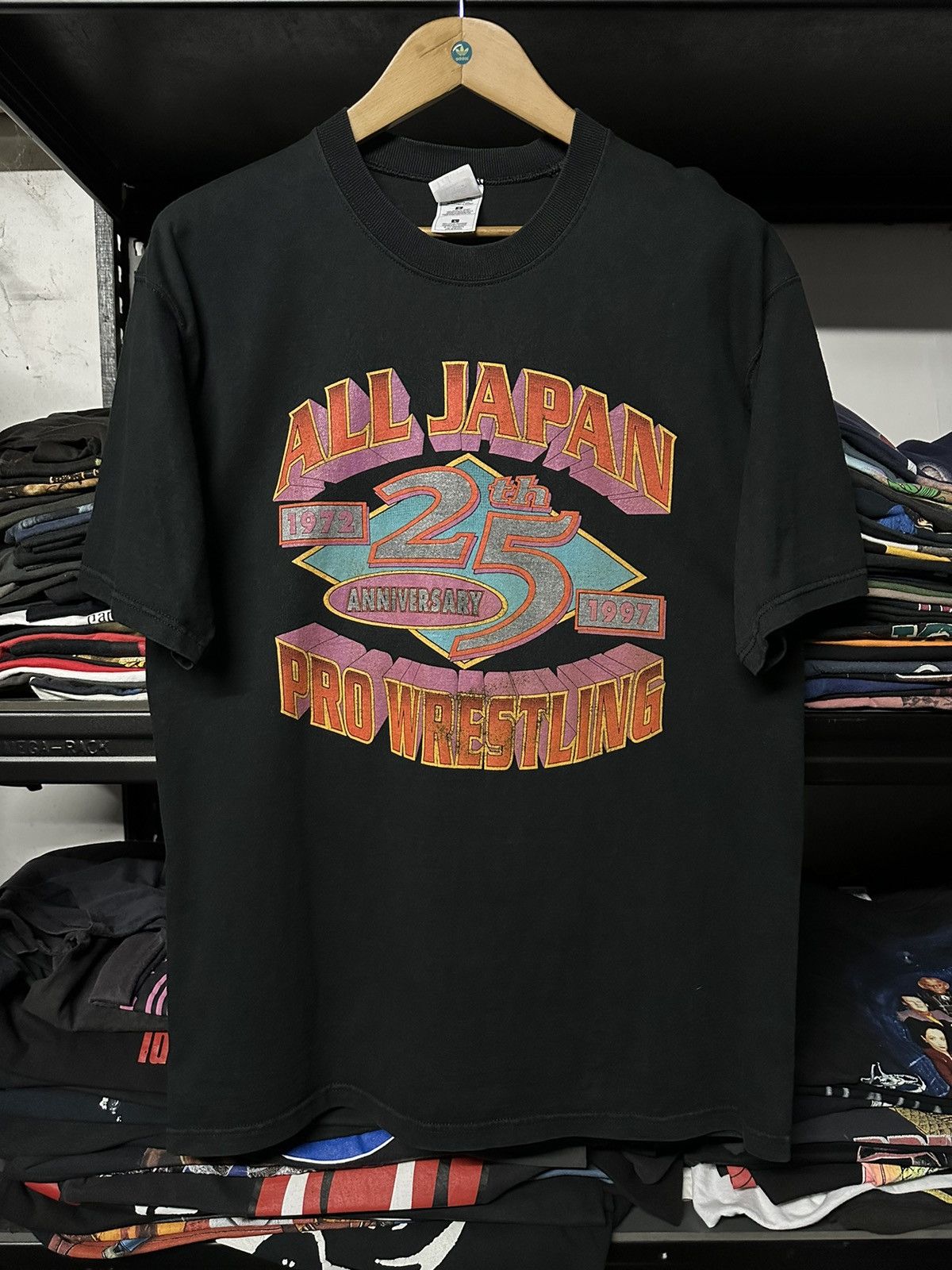 Vintage 90s All Japan Pro Wrestling 25th Anniversary Tee
