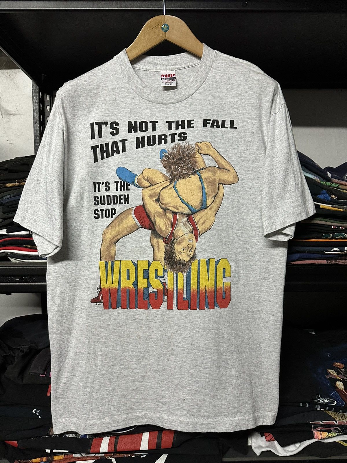Vintage × WCW/nWo × WWF Vintage 90s The Vibe Msp Wrestling Pain Is But A Felling Tee Size US XL / EU 56 / 4 - 1 Thumbnail