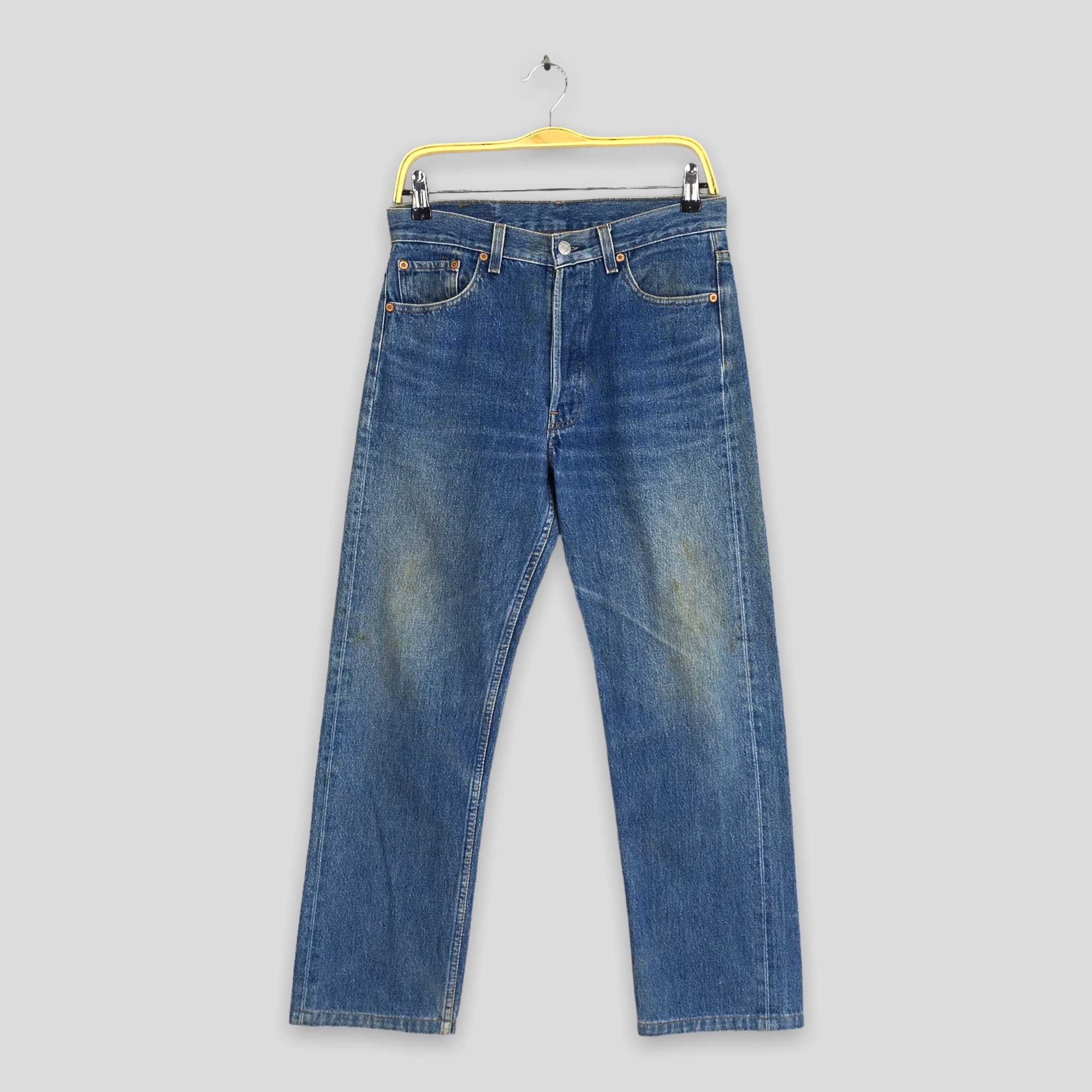 image of Distressed Denim x Levis Size 28X27 Vintage 80's Levi's 501 Faded Stonewash Jeans in Blue, Men's