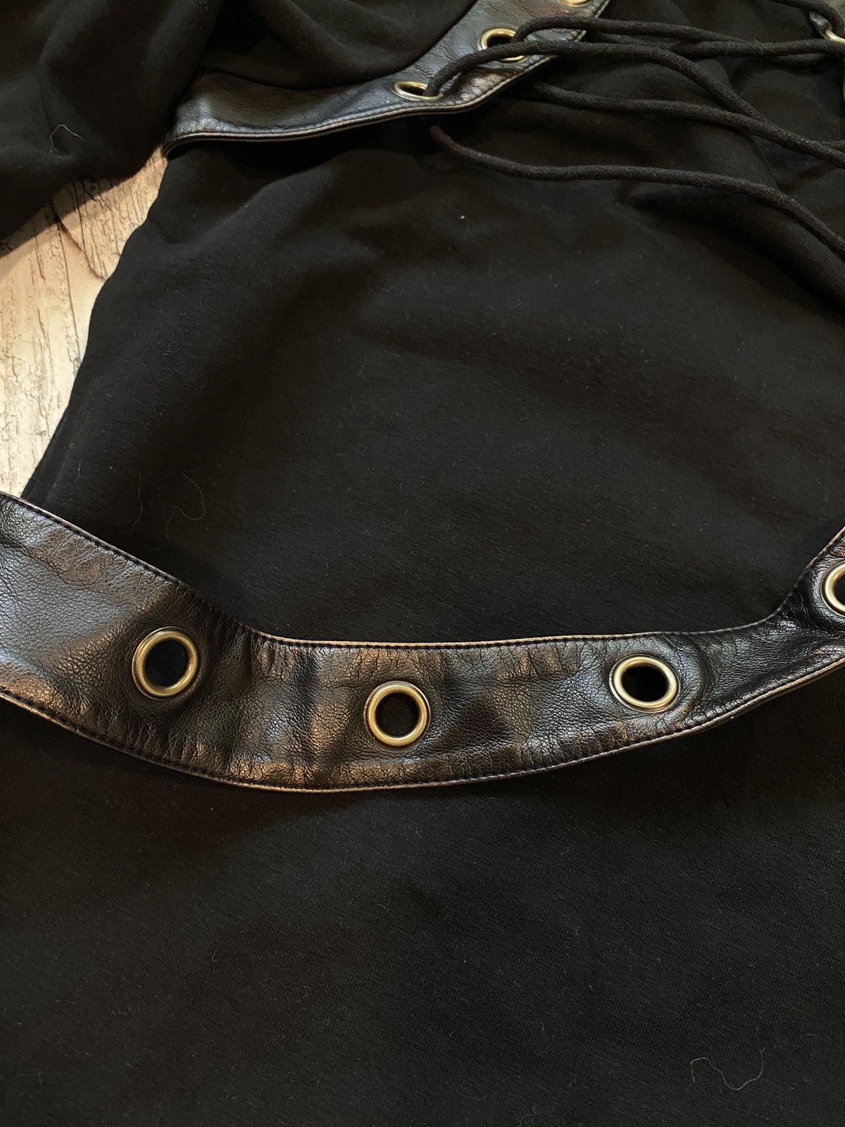 Japanese Brand Vintage Punk Rave Bondage Opium Leather Hoodie Size US L / EU 52-54 / 3 - 3 Thumbnail