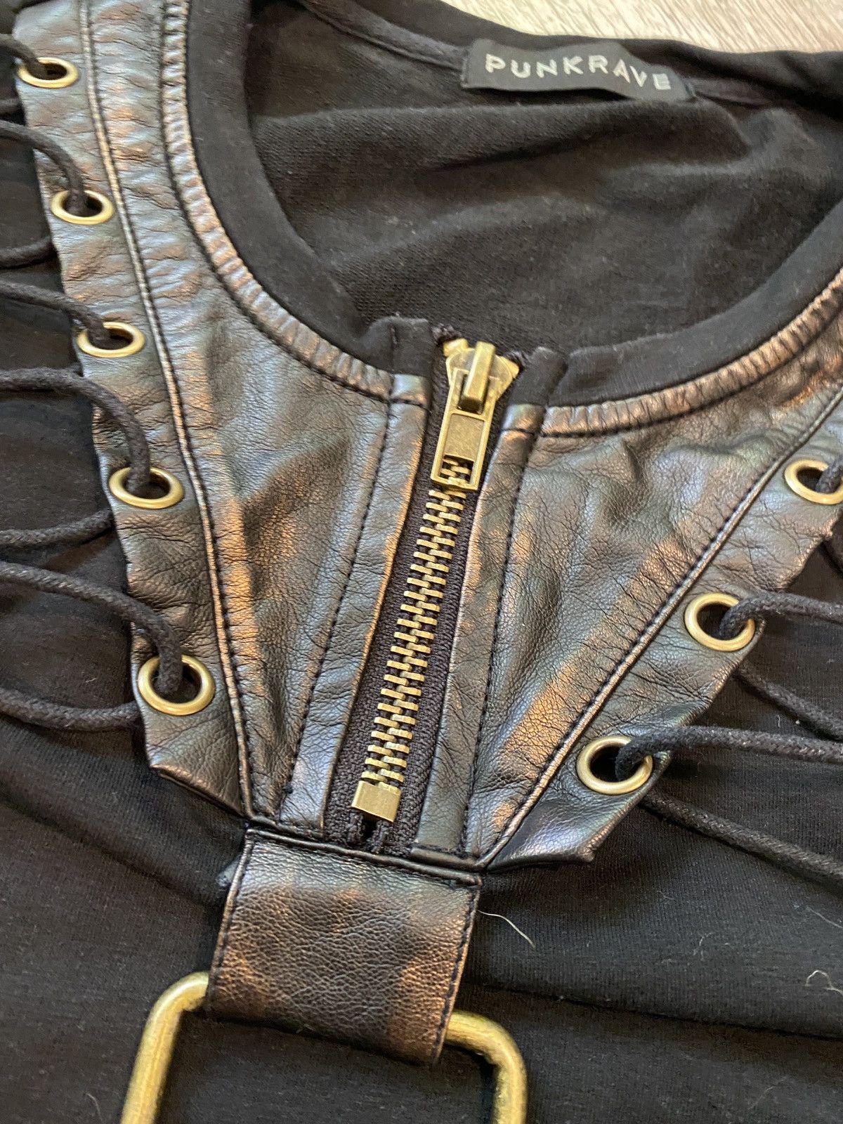 Japanese Brand Vintage Punk Rave Bondage Opium Leather Hoodie Size US L / EU 52-54 / 3 - 2 Thumbnail