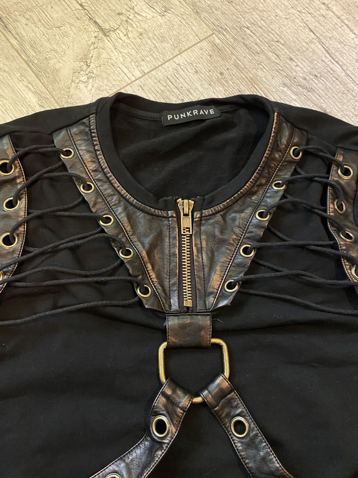 Japanese Brand Vintage Punk Rave Bondage Opium Leather Hoodie Size US L / EU 52-54 / 3 - 7 Thumbnail