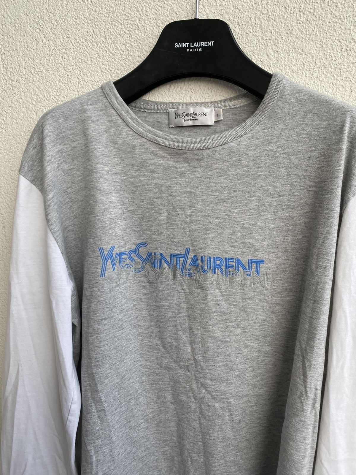 Yves Saint Laurent Big Logo YSL Longsleeve YSL Shirt YSL Sweatshirt Size US M / EU 48-50 / 2 - 13 Thumbnail