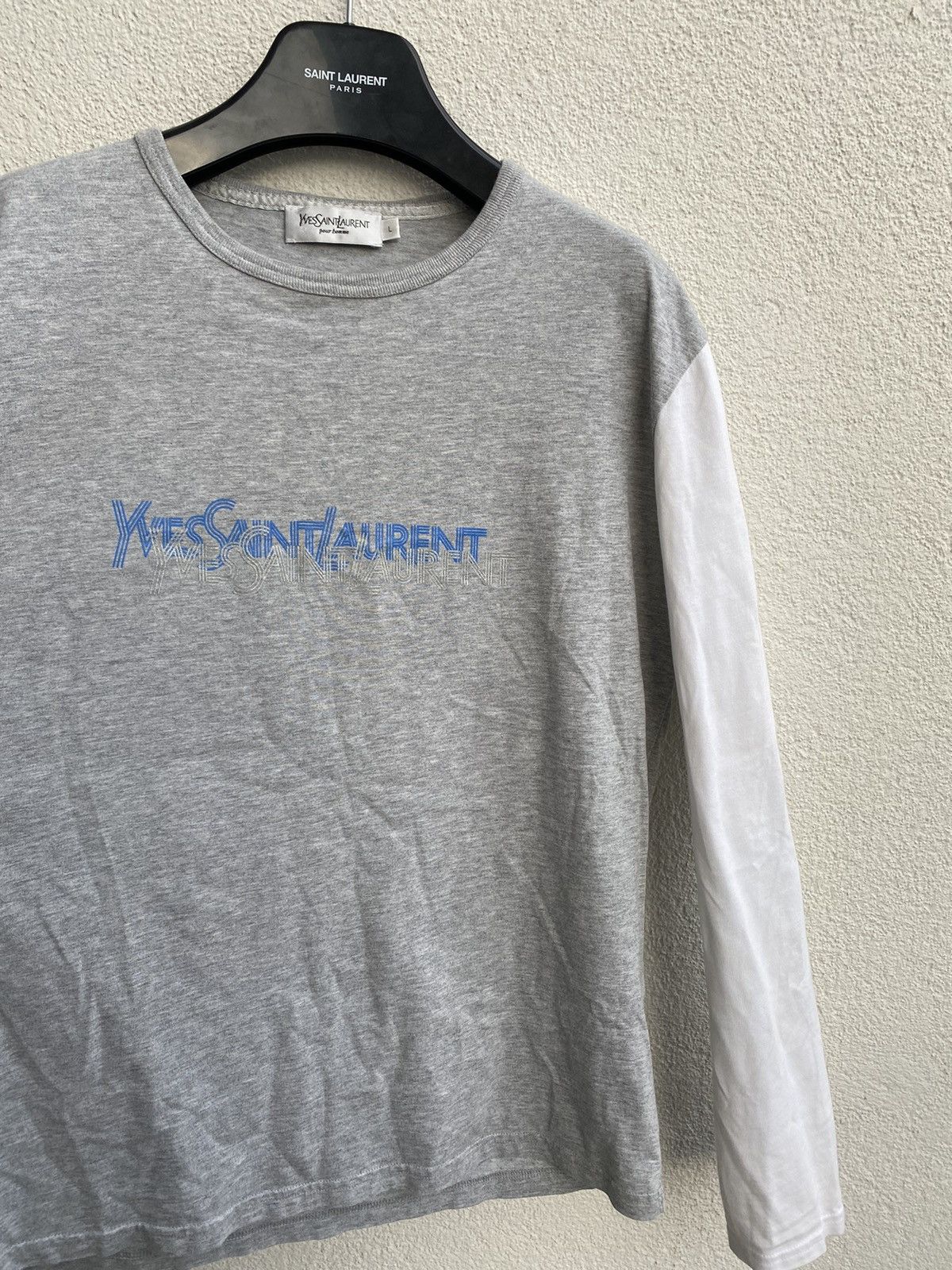 Yves Saint Laurent Big Logo YSL Longsleeve YSL Shirt YSL Sweatshirt Size US M / EU 48-50 / 2 - 6 Thumbnail
