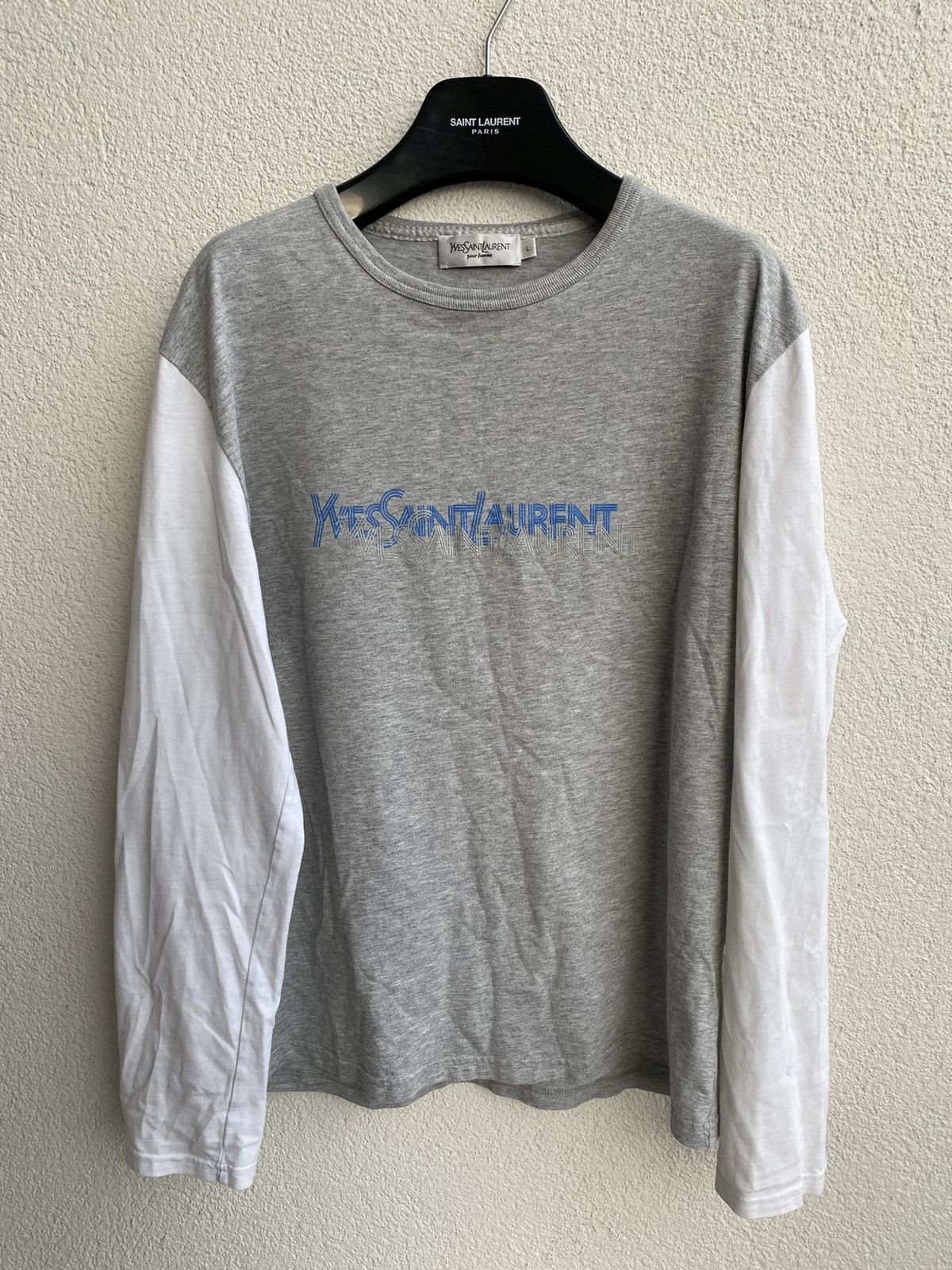 Yves Saint Laurent Big Logo YSL Longsleeve YSL Shirt YSL Sweatshirt Size US M / EU 48-50 / 2 - 12 Thumbnail