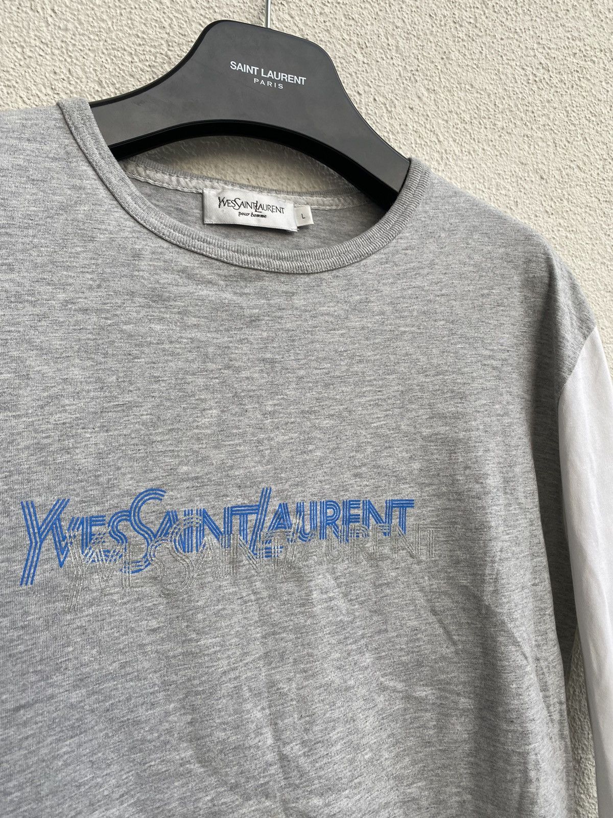 Yves Saint Laurent Big Logo YSL Longsleeve YSL Shirt YSL Sweatshirt Size US M / EU 48-50 / 2 - 10 Thumbnail
