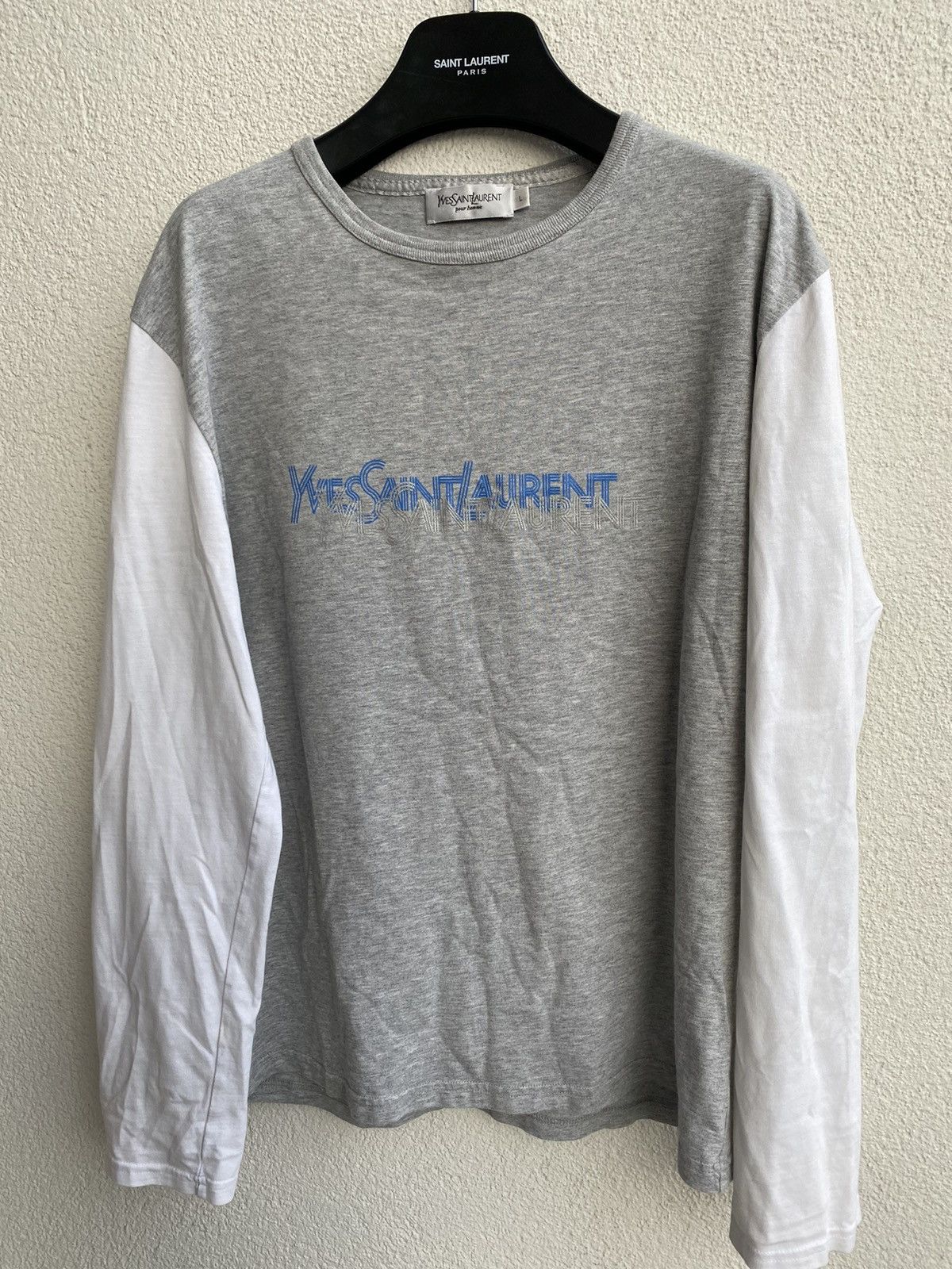 Yves Saint Laurent Big Logo YSL Longsleeve YSL Shirt YSL Sweatshirt Size US M / EU 48-50 / 2 - 1 Thumbnail