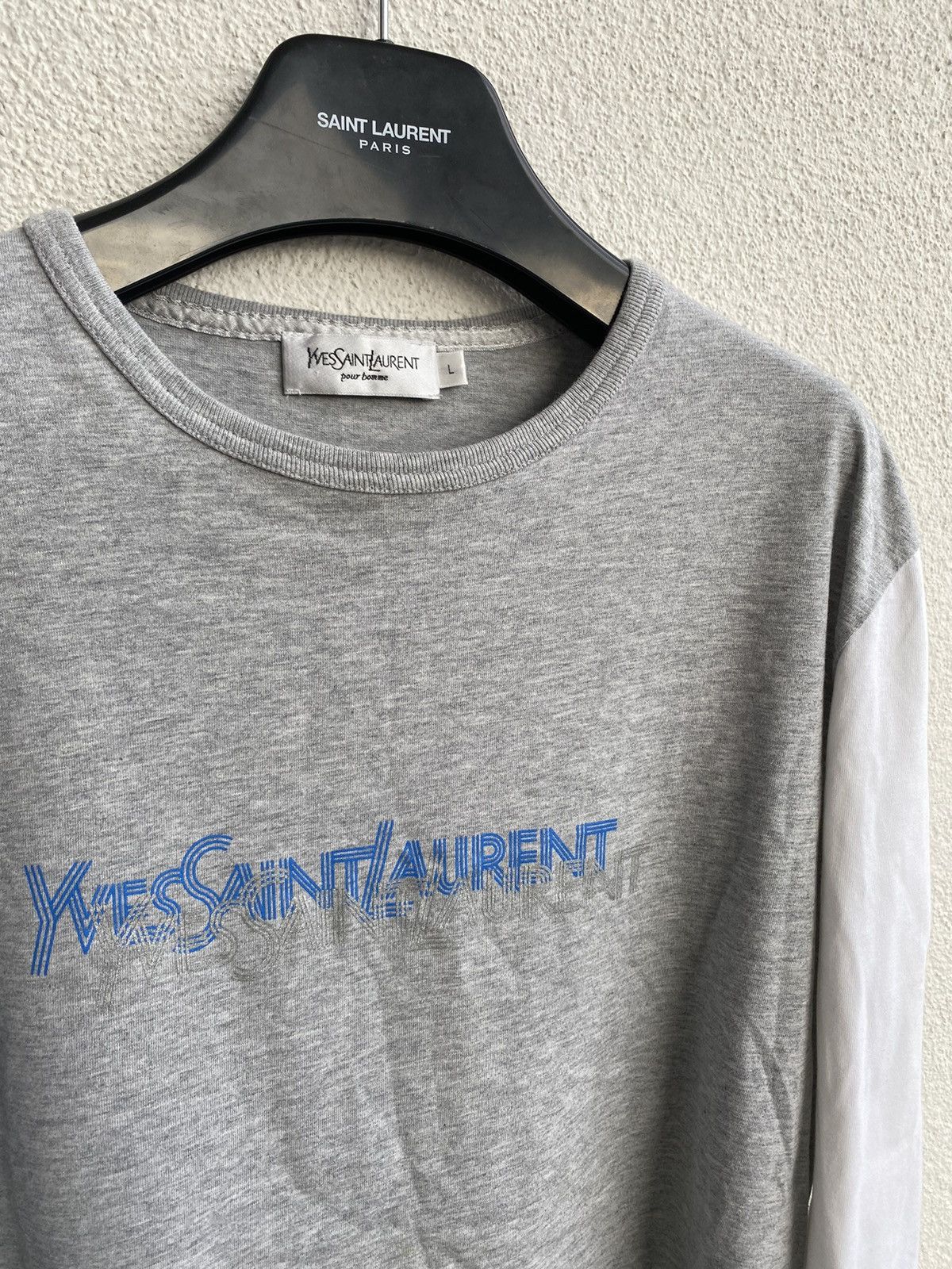 Yves Saint Laurent Big Logo YSL Longsleeve YSL Shirt YSL Sweatshirt Size US M / EU 48-50 / 2 - 3 Thumbnail