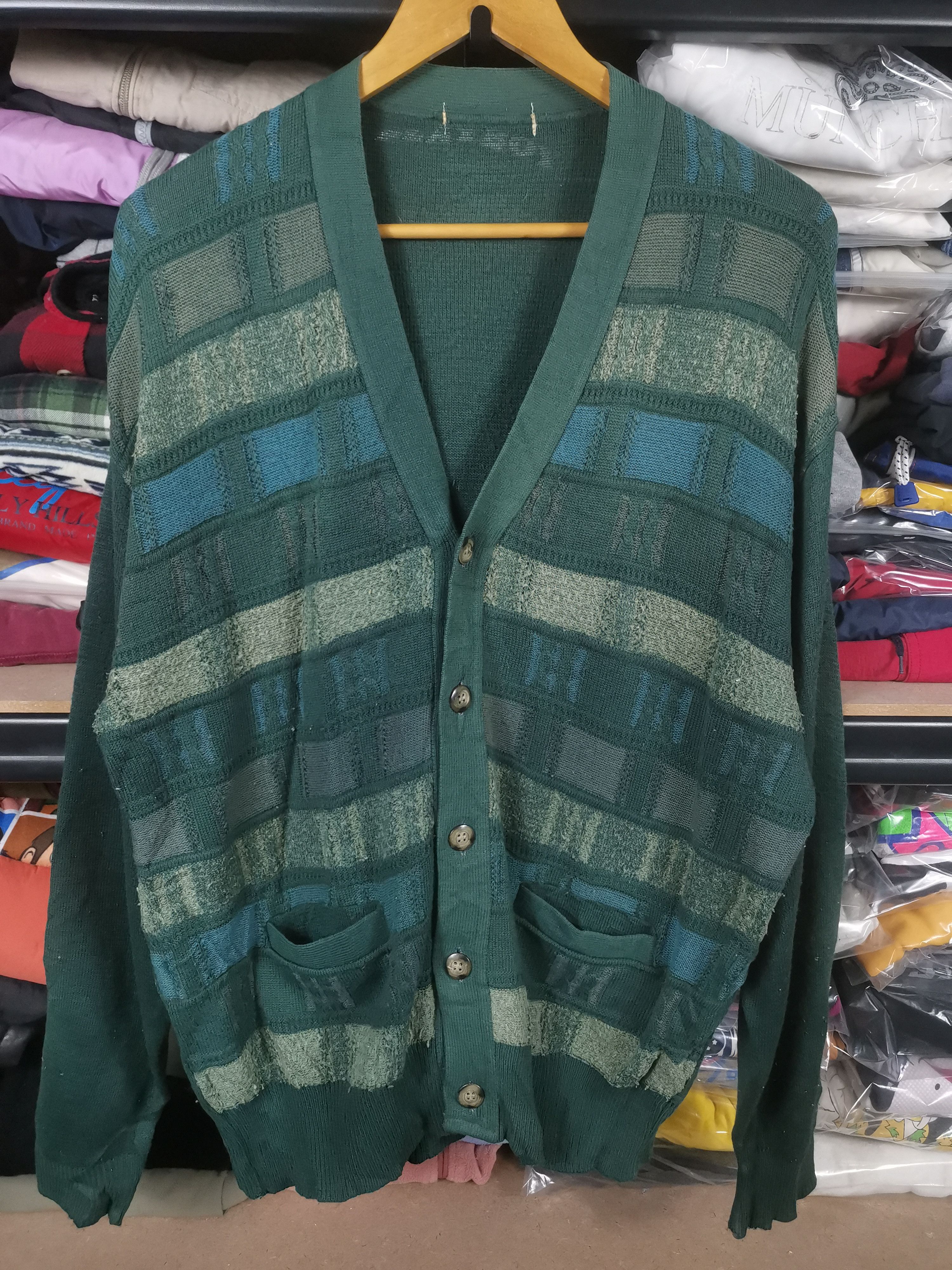 Japanese Brand Vintage Japanese Brand Tricooulic Knit Cardigan Kurt Cobain Size US XL / EU 56 / 4 - 1 Thumbnail