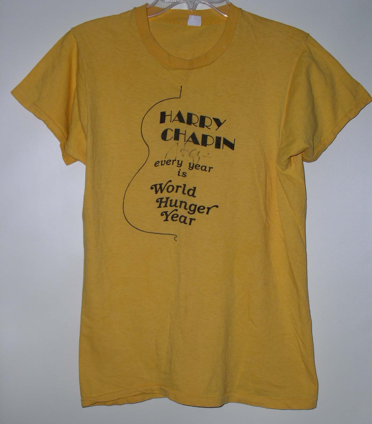 Band Tees Harry Chapin Autographed Concert Tour Shirt Vintage
