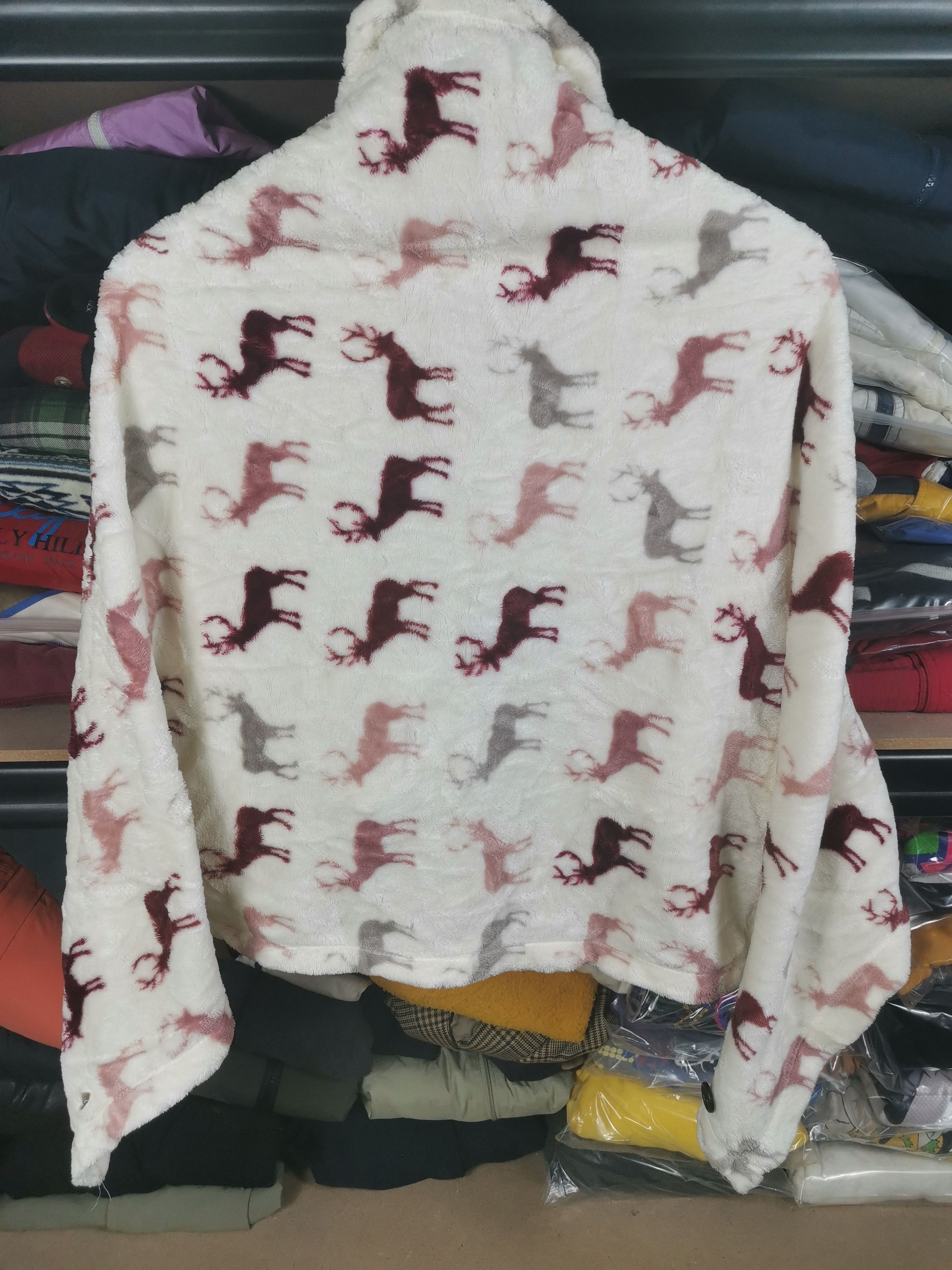 If Six Was Nine RARE💥Vintage Japanese Brand Navajo Fullprint Fleece Pancho Size ONE SIZE - 2 Thumbnail