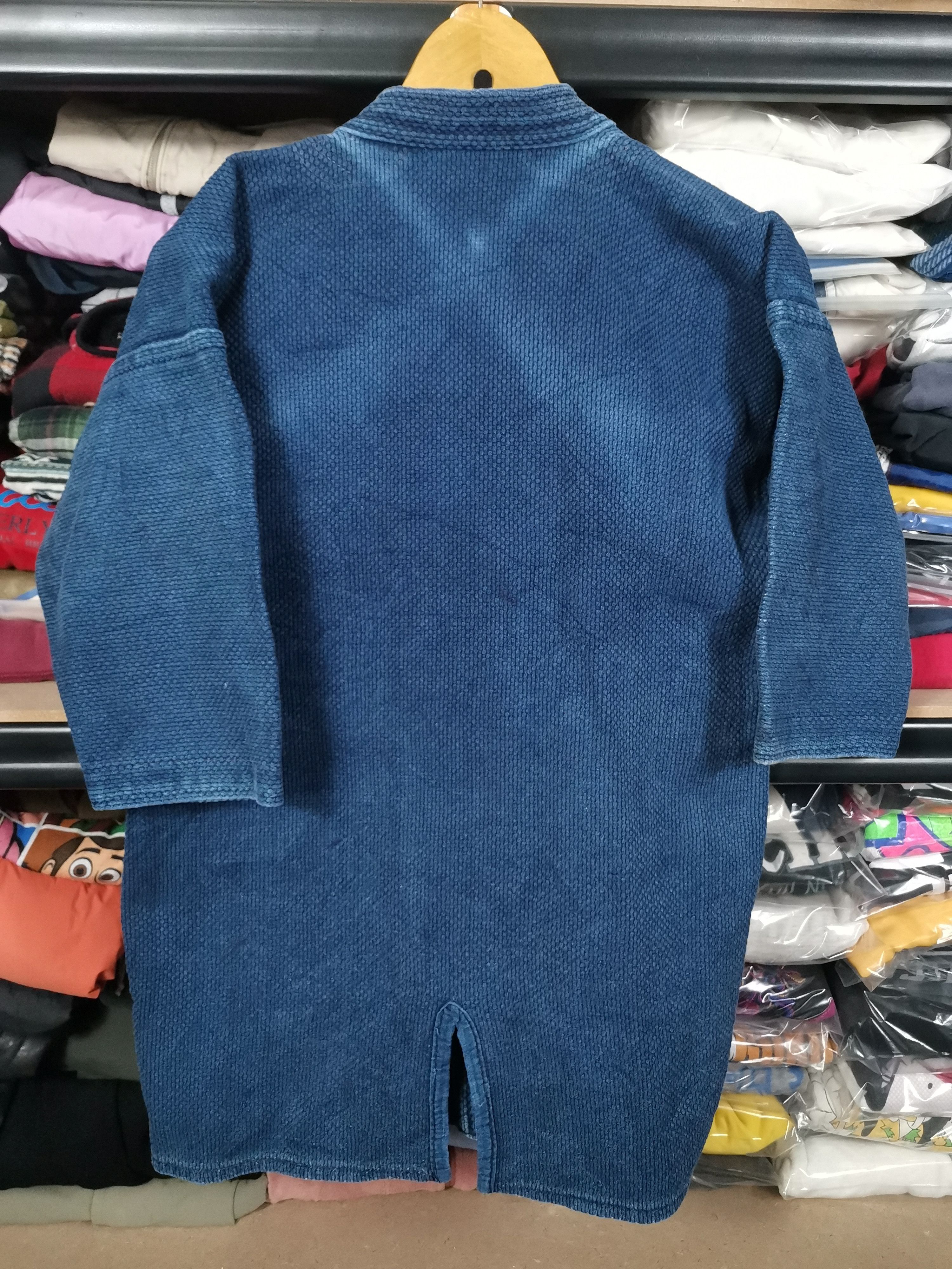 Japanese Brand Vintage Japanese Brand Blue Indigo Denim Kimono Japanese Size US M / EU 48-50 / 2 - 2 Thumbnail