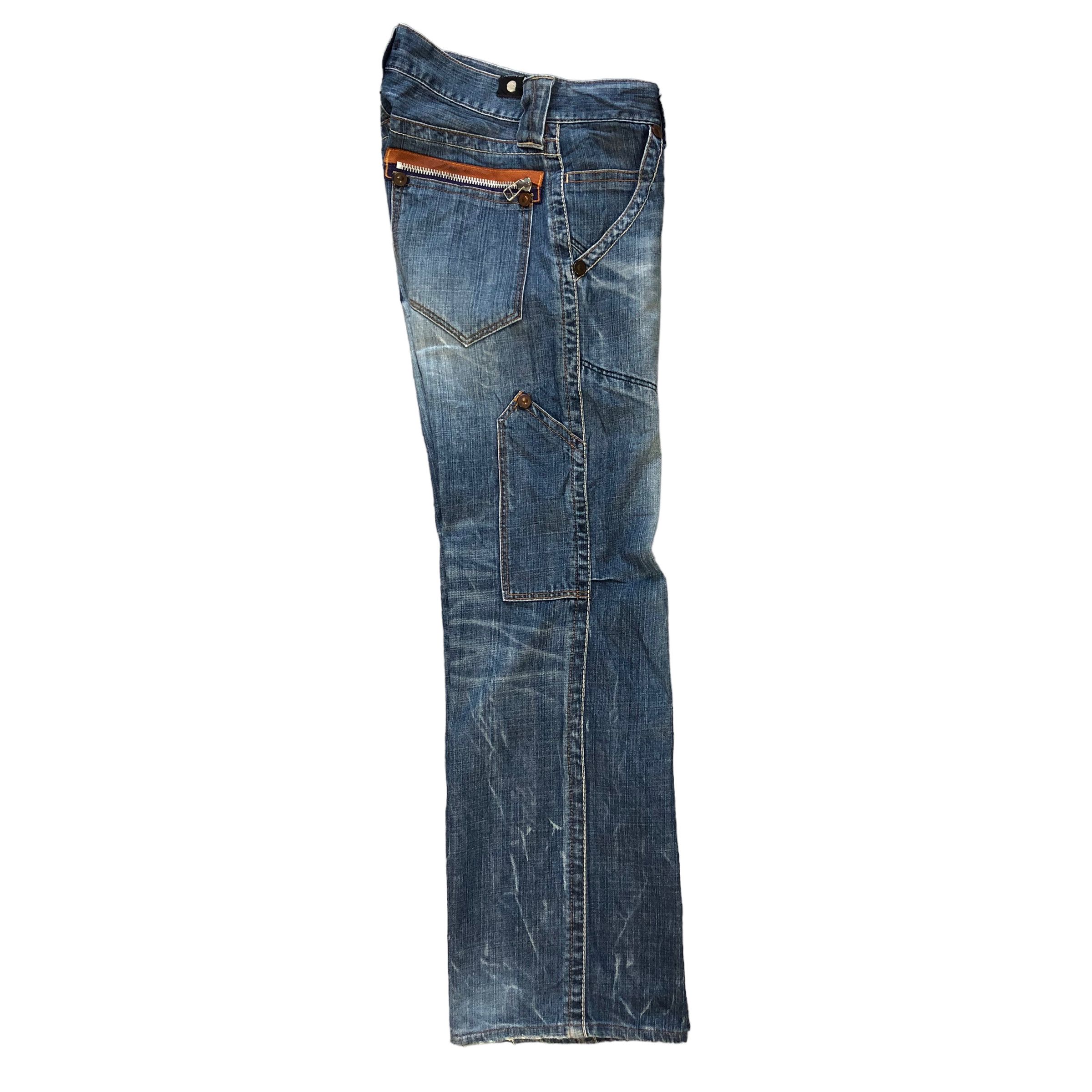 Japanese Brand BLUE WAY MODERN VINTAGE UNION MADE DENIM PANTS #7355-139 Size US 34 / EU 50 - 20 Thumbnail