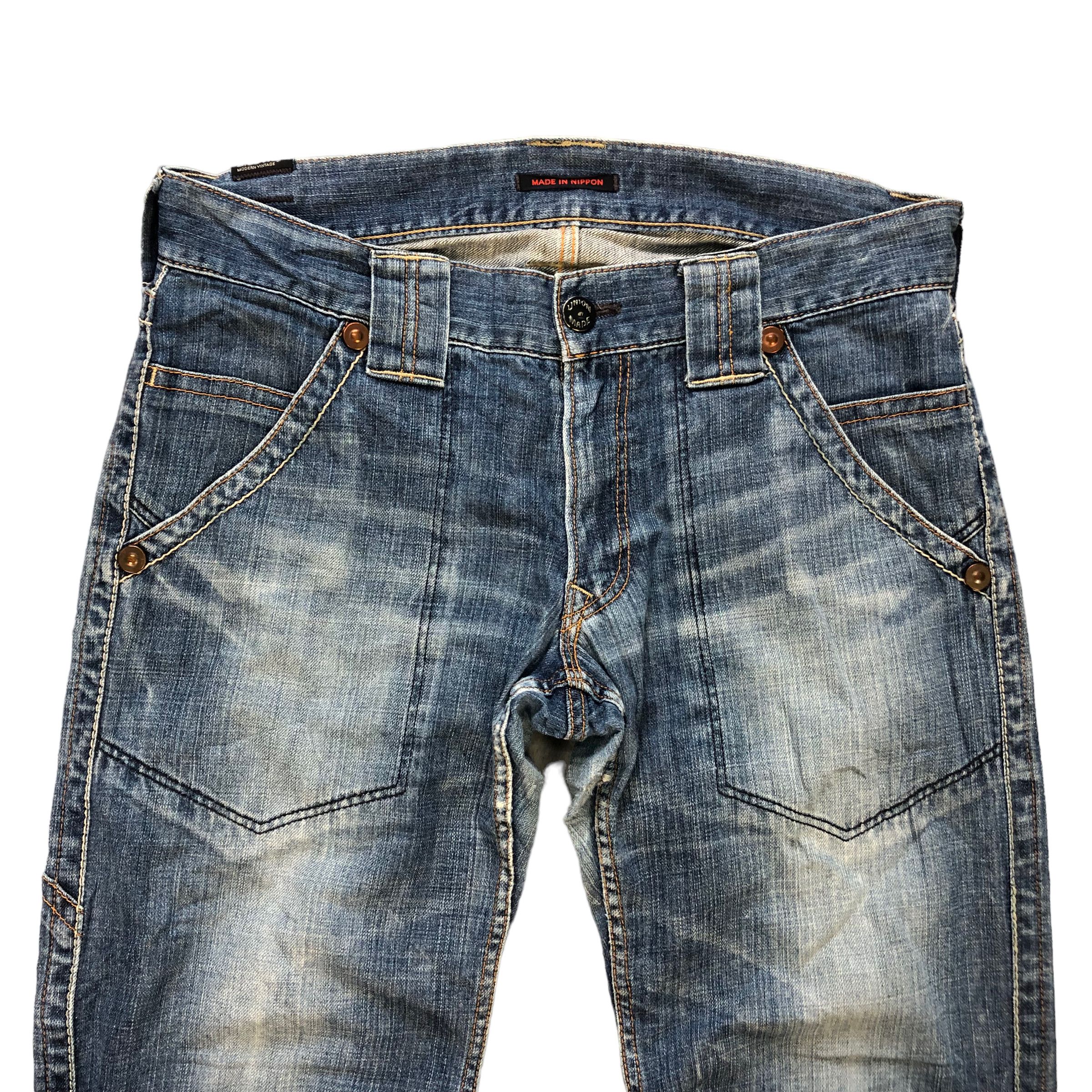 Japanese Brand BLUE WAY MODERN VINTAGE UNION MADE DENIM PANTS #7355-139 Size US 34 / EU 50 - 2 Thumbnail