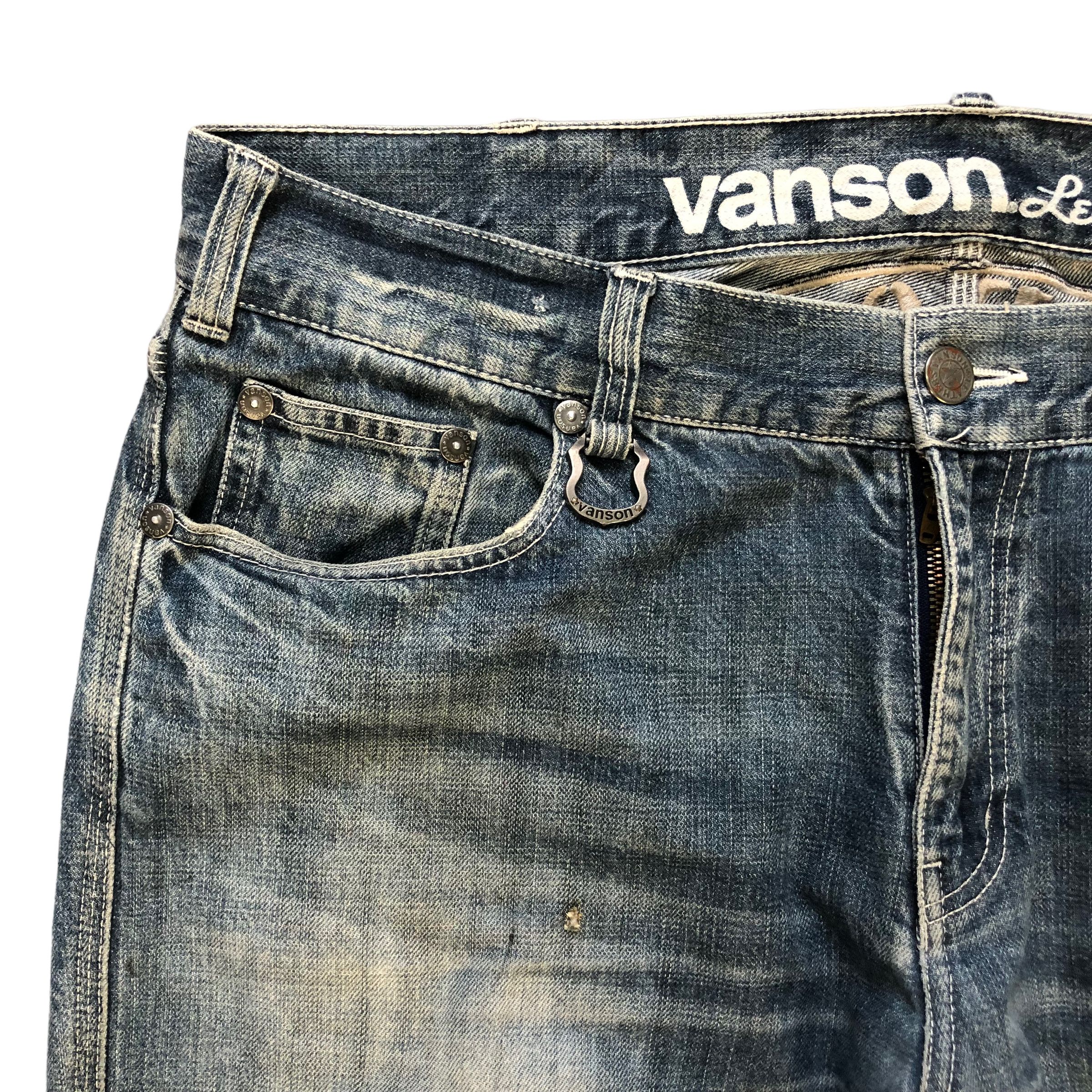 Vanson Leathers VANSON LEATHER TFOA BIG LOGO DENIM PANTS #7359-139 Size US 40 / EU 56 - 6 Thumbnail
