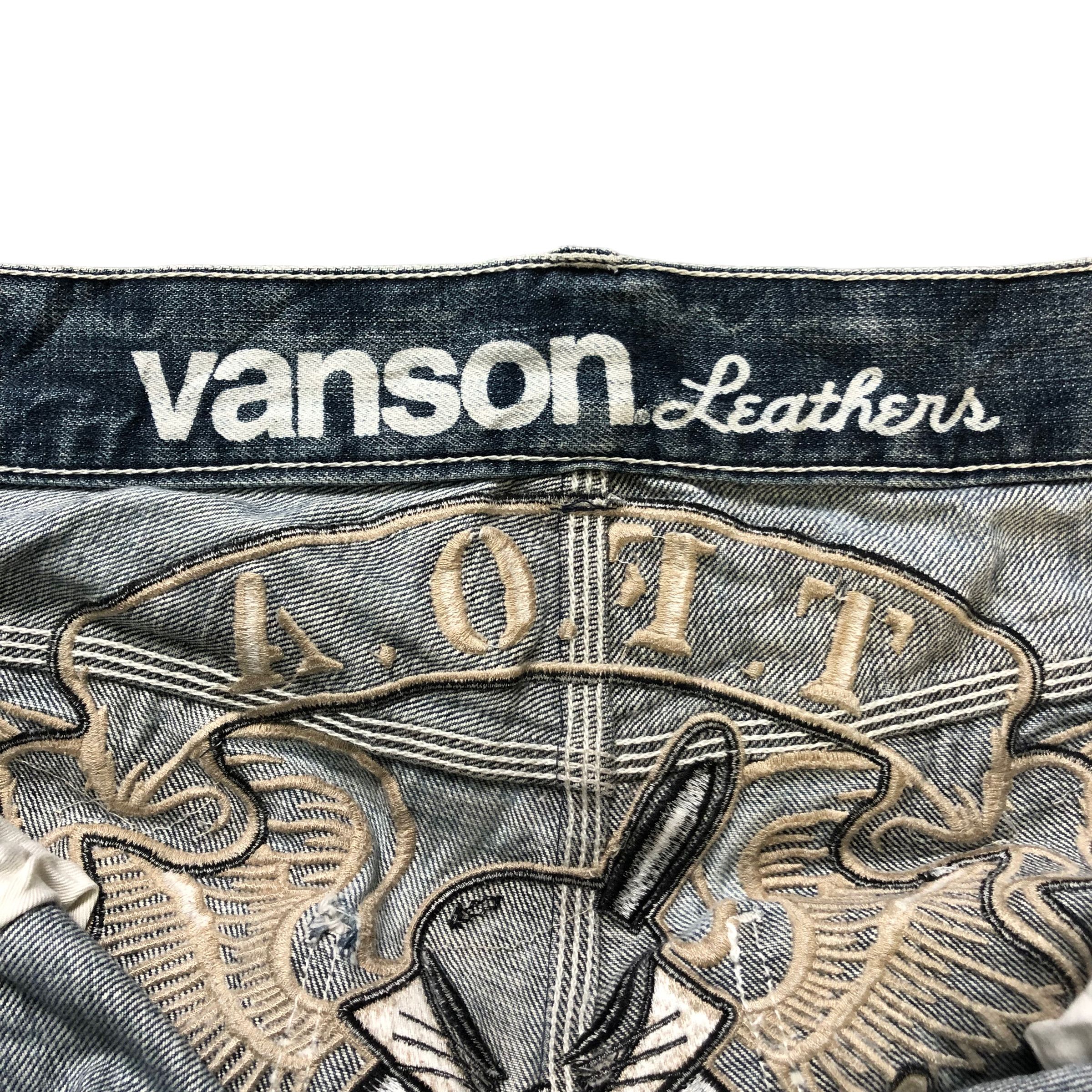 Vanson Leathers VANSON LEATHER TFOA BIG LOGO DENIM PANTS #7359-139 Size US 40 / EU 56 - 11 Thumbnail