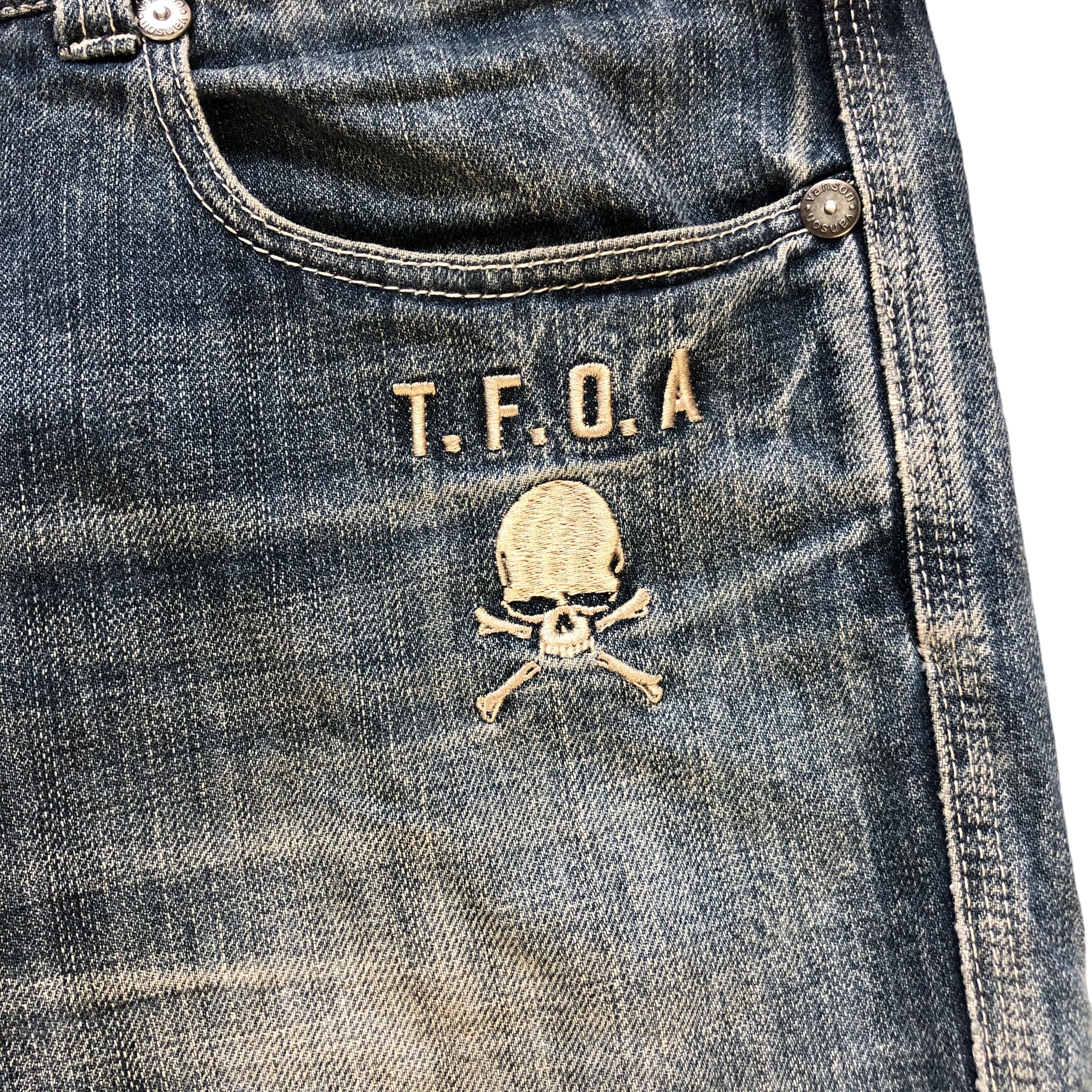 Vanson Leathers VANSON LEATHER TFOA BIG LOGO DENIM PANTS #7359-139 Size US 40 / EU 56 - 8 Thumbnail