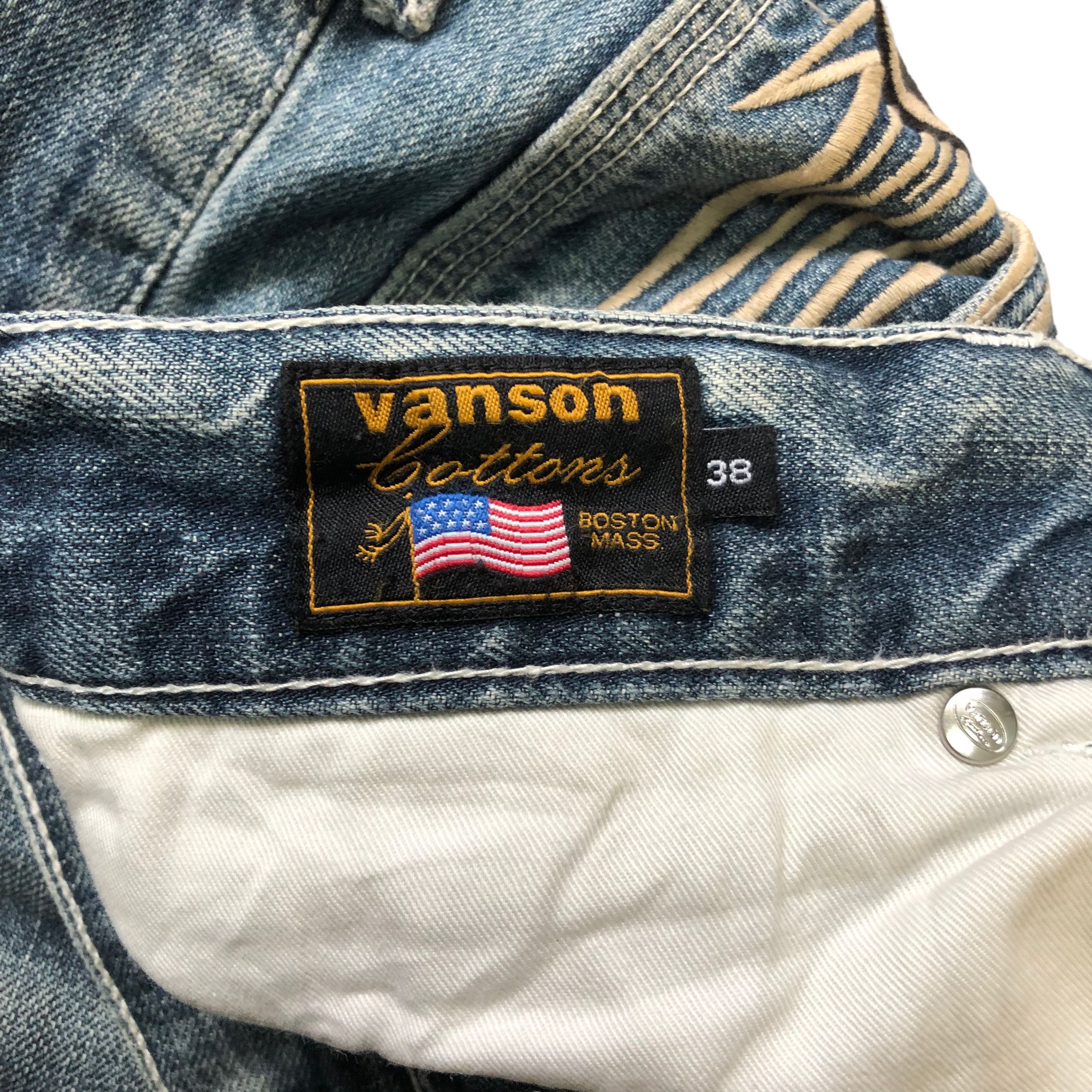 Vanson Leathers VANSON LEATHER TFOA BIG LOGO DENIM PANTS #7359-139 Size US 40 / EU 56 - 13 Thumbnail