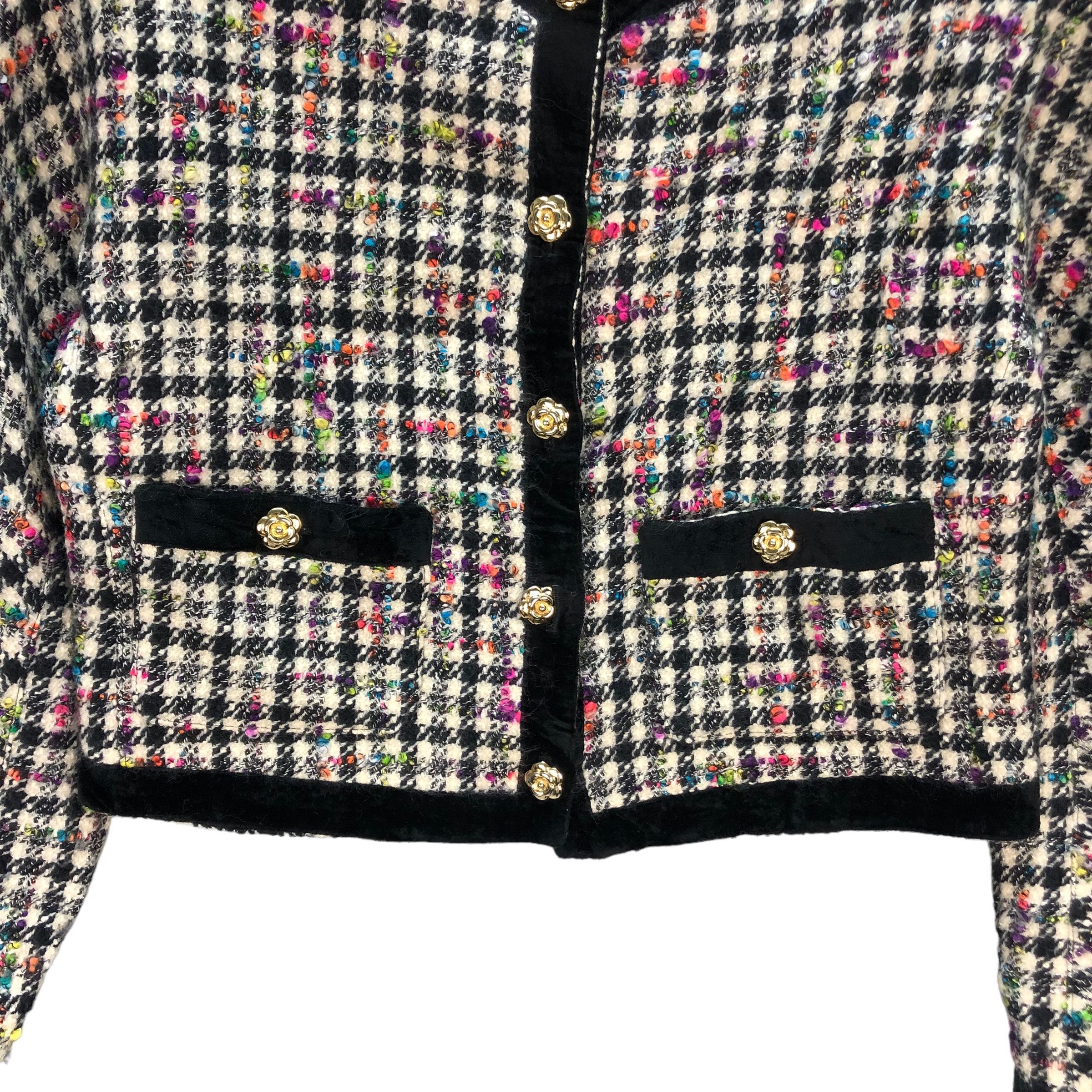 Japanese Brand SELECTION BY RENE TWEED JACKET #7369-139 Size S / US 4 / IT 40 - 4 Thumbnail