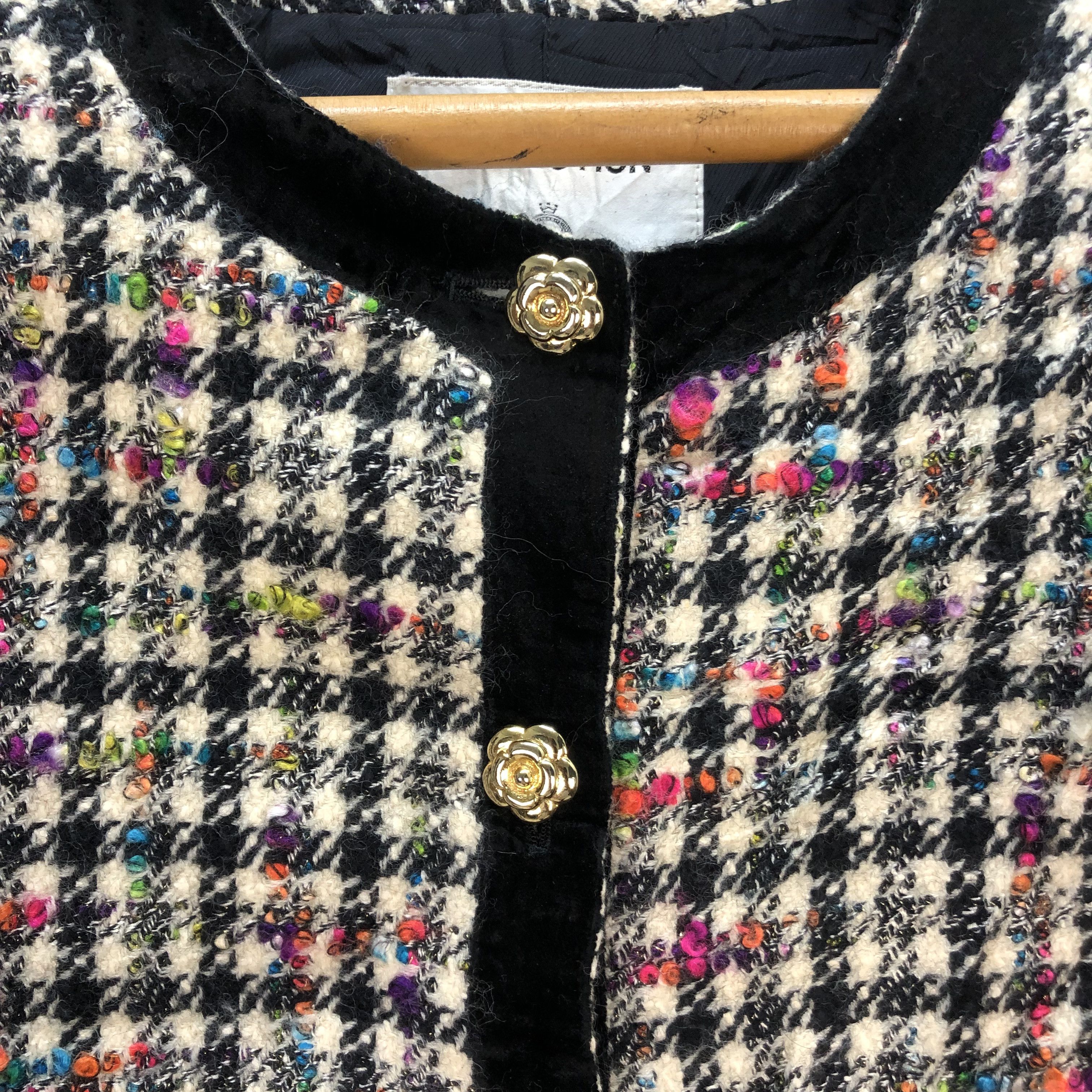 Japanese Brand SELECTION BY RENE TWEED JACKET #7369-139 Size S / US 4 / IT 40 - 3 Thumbnail