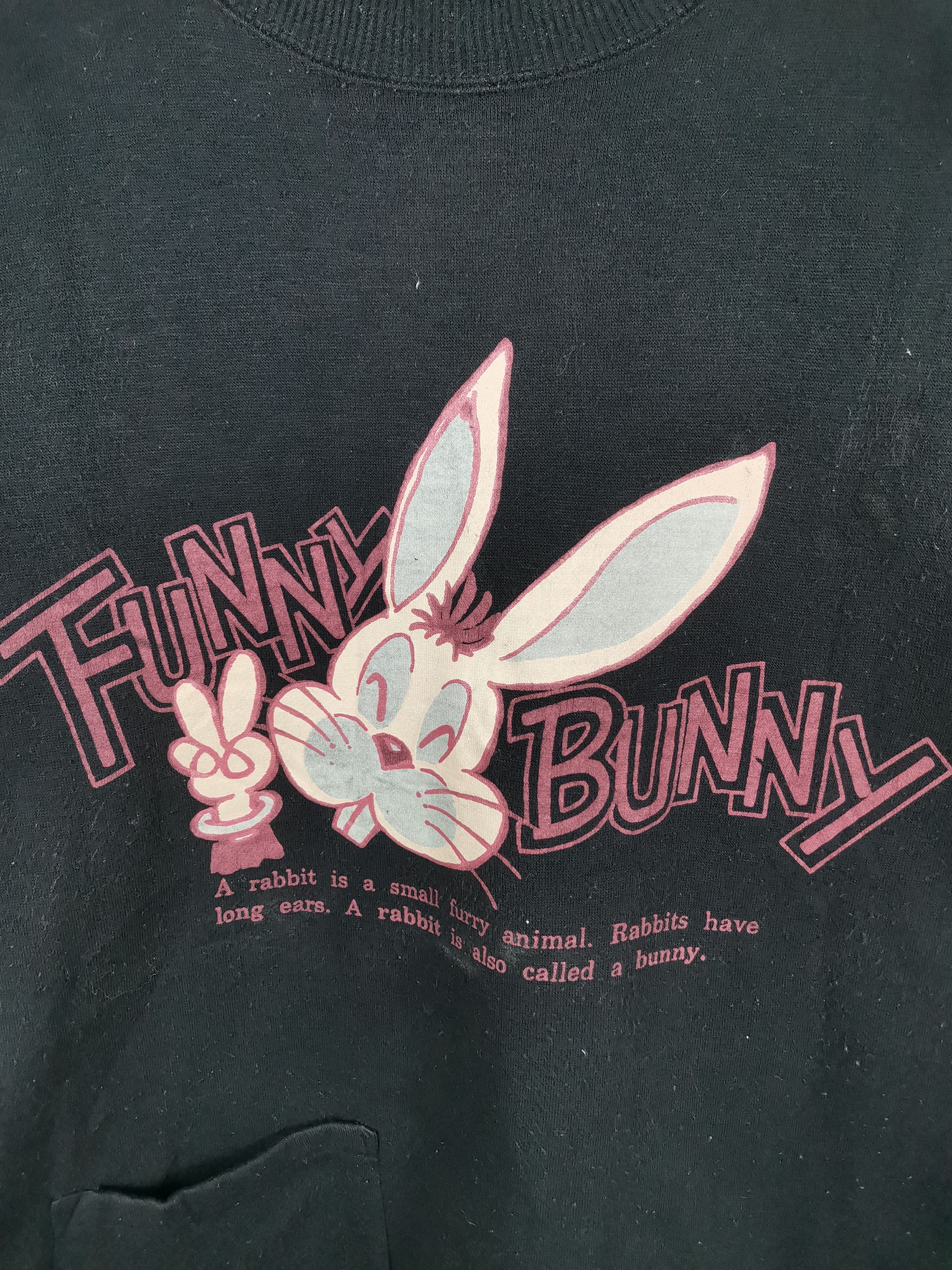 Japanese Brand Vintage 90s Funny Bunny Sweatshirt Size M / US 6-8 / IT 42-44 - 2 Thumbnail