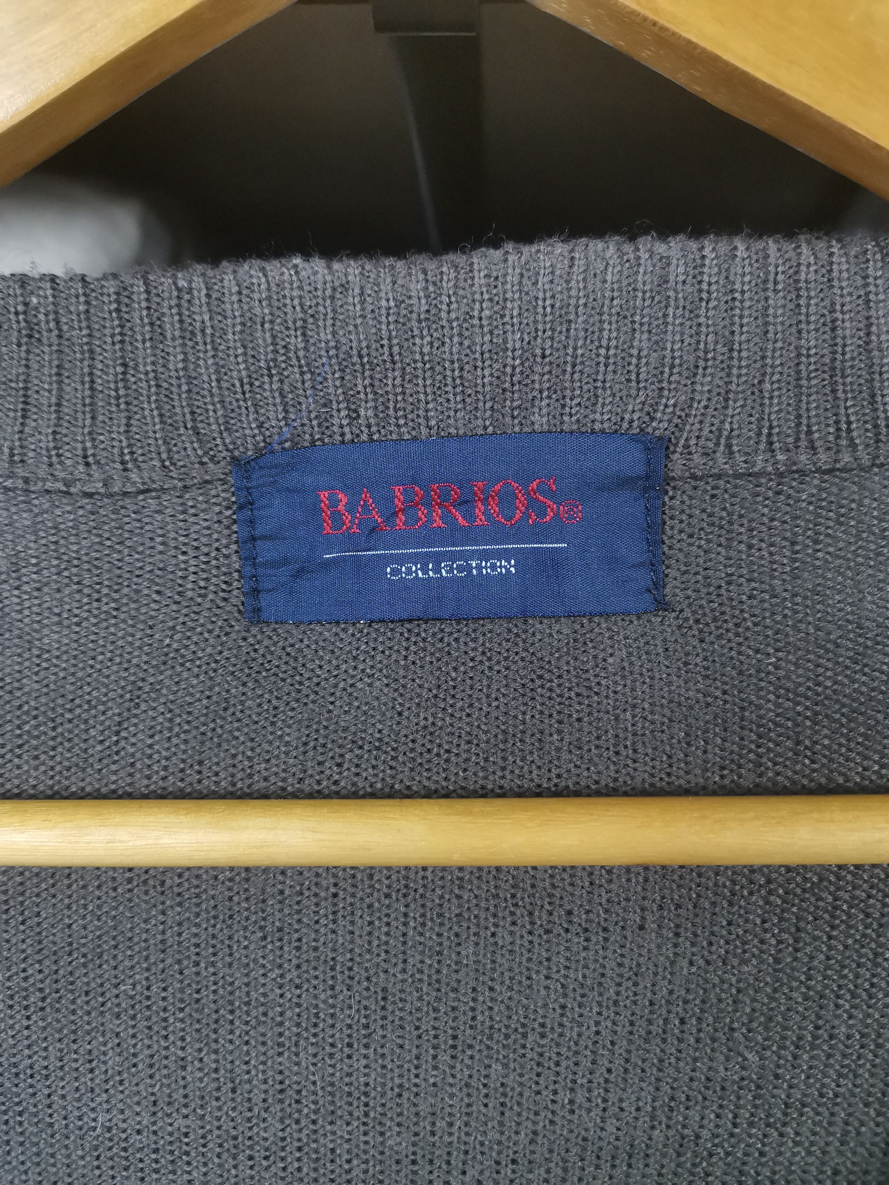 Japanese Brand Vintage Japanese Brand Babrios Colourblock Knit Cardigan Size US L / EU 52-54 / 3 - 3 Thumbnail