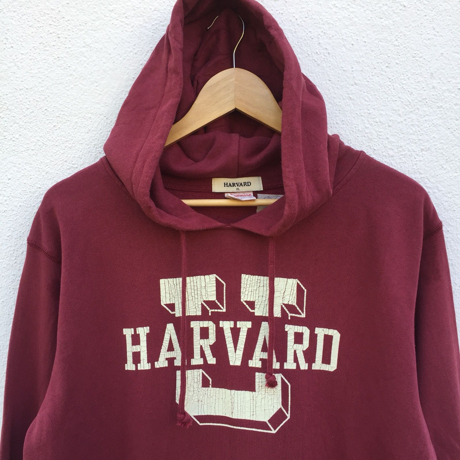 Champion Vintage 80s Champion University Harvard Pullover Hoodies Size US XL / EU 56 / 4 - 2 Thumbnail