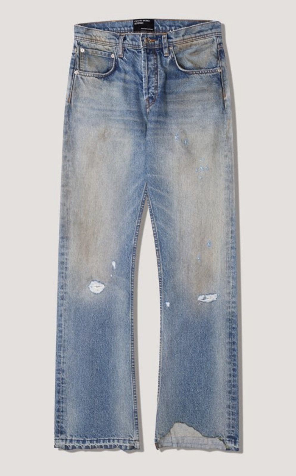 image of Enfants Riches Deprimes Burnt Flare Denim in Blur, Men's (Size 36)