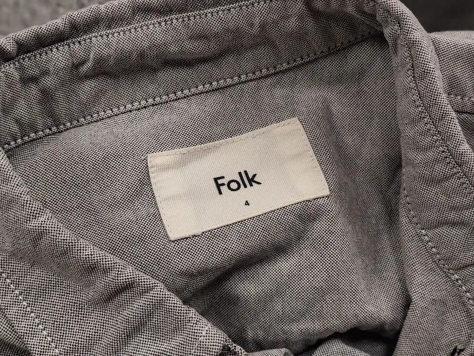Folk Folk Design cotton Gray Button Casual Long Sleeve Shirt Size US M / EU 48-50 / 2 - 8 Thumbnail