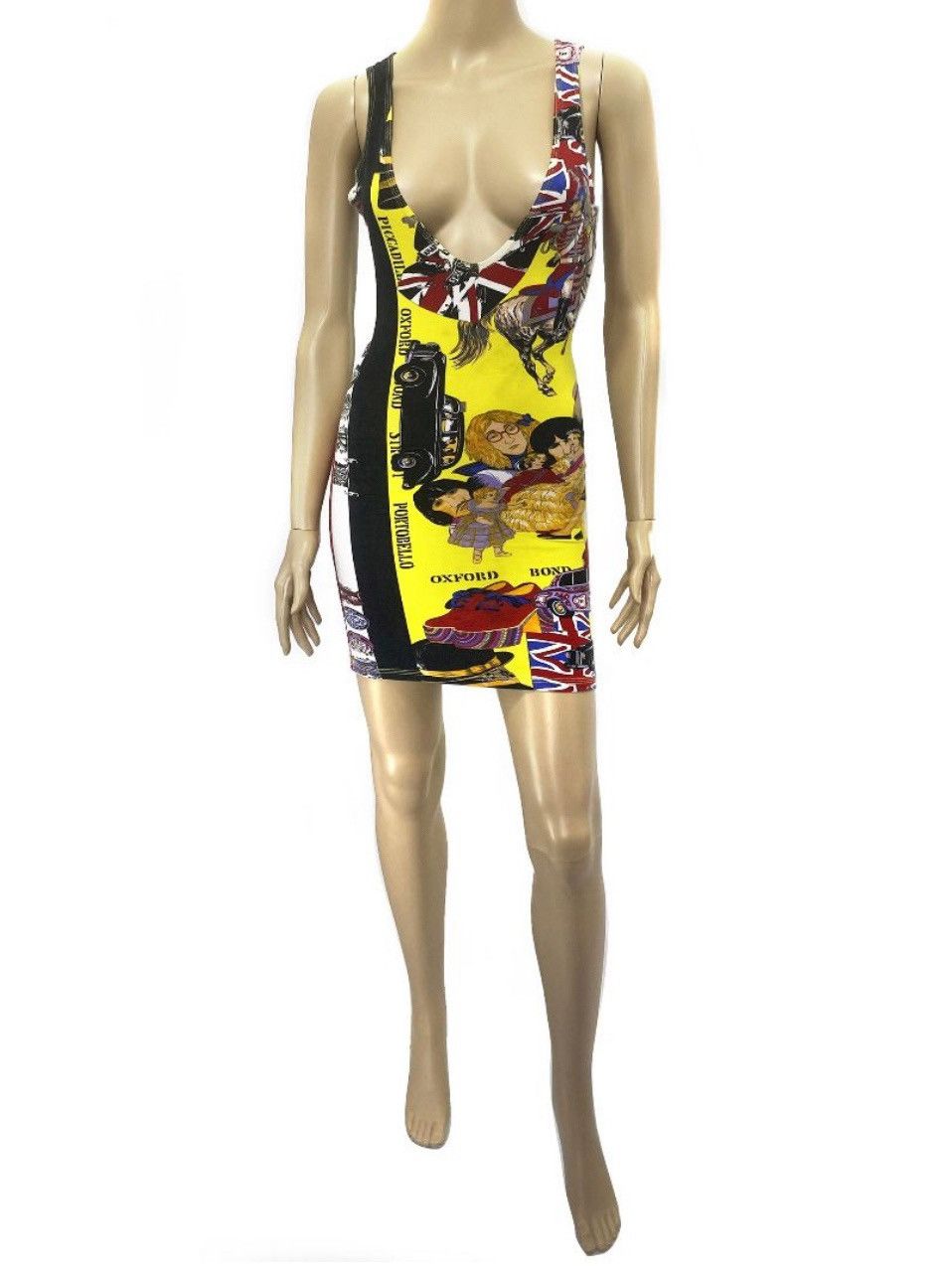 Designer × Versace Versace rock royalty the beatles sex pistols bodycon dress Size M / US 6-8 / IT 42-44 - 2 Thumbnail