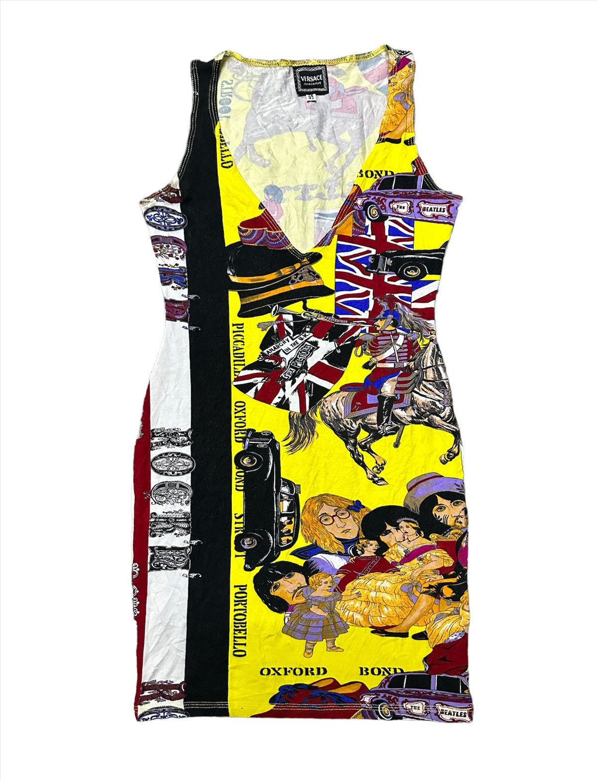 Designer × Versace Versace rock royalty the beatles sex pistols bodycon dress Size M / US 6-8 / IT 42-44 - 1 Thumbnail