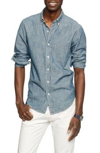 J.Crew J Crew Slim Japanese Chambray Shirt Size US XS / EU 42 / 0 - 2 Thumbnail