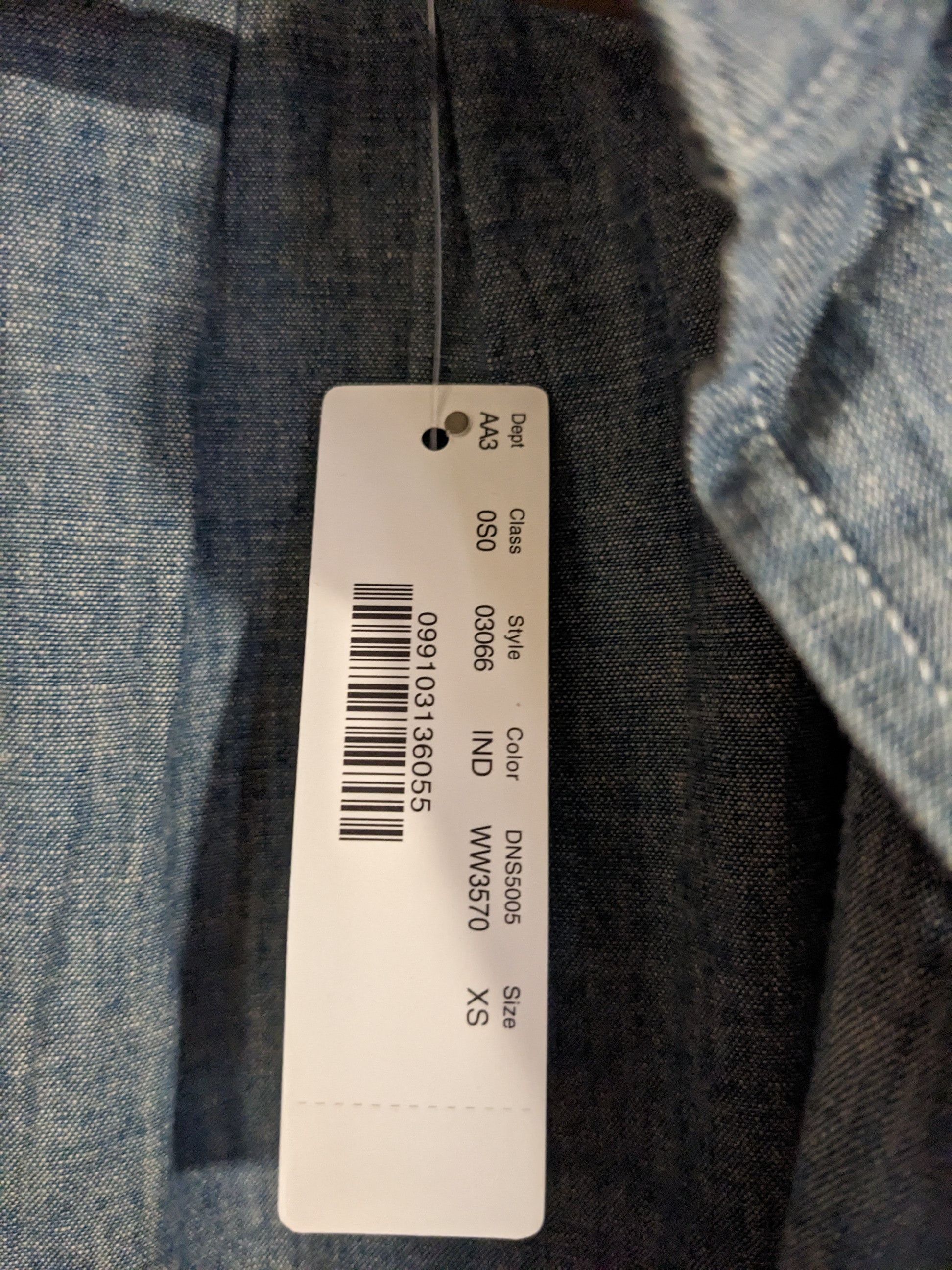 J.Crew J Crew Slim Japanese Chambray Shirt Size US XS / EU 42 / 0 - 3 Thumbnail
