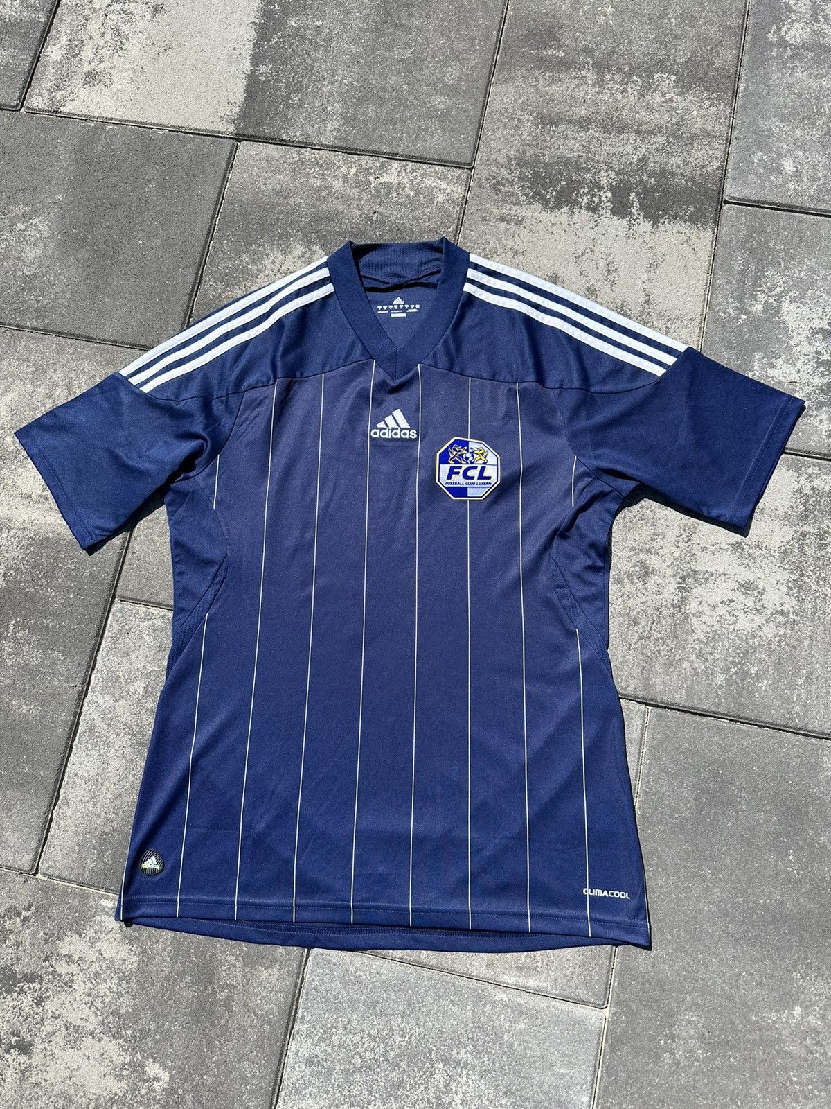 Pre-owned Adidas X Soccer Jersey Blokecore Adidas Fc Luzern 2011/12 Home Football Drill Shirt In Navy