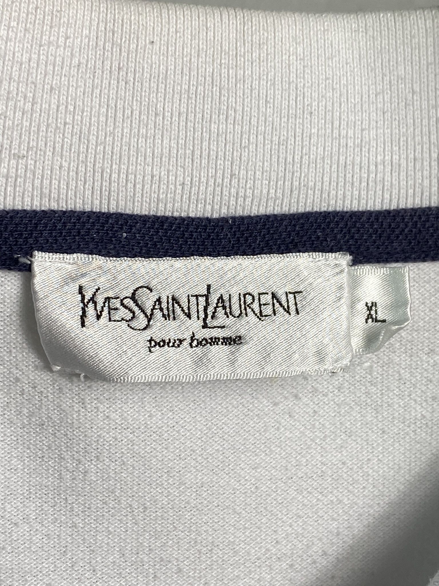Saint Laurent Paris Yves Saint Laurent whit tshirt logo YSL spell out vintage Size US XL / EU 56 / 4 - 3 Thumbnail