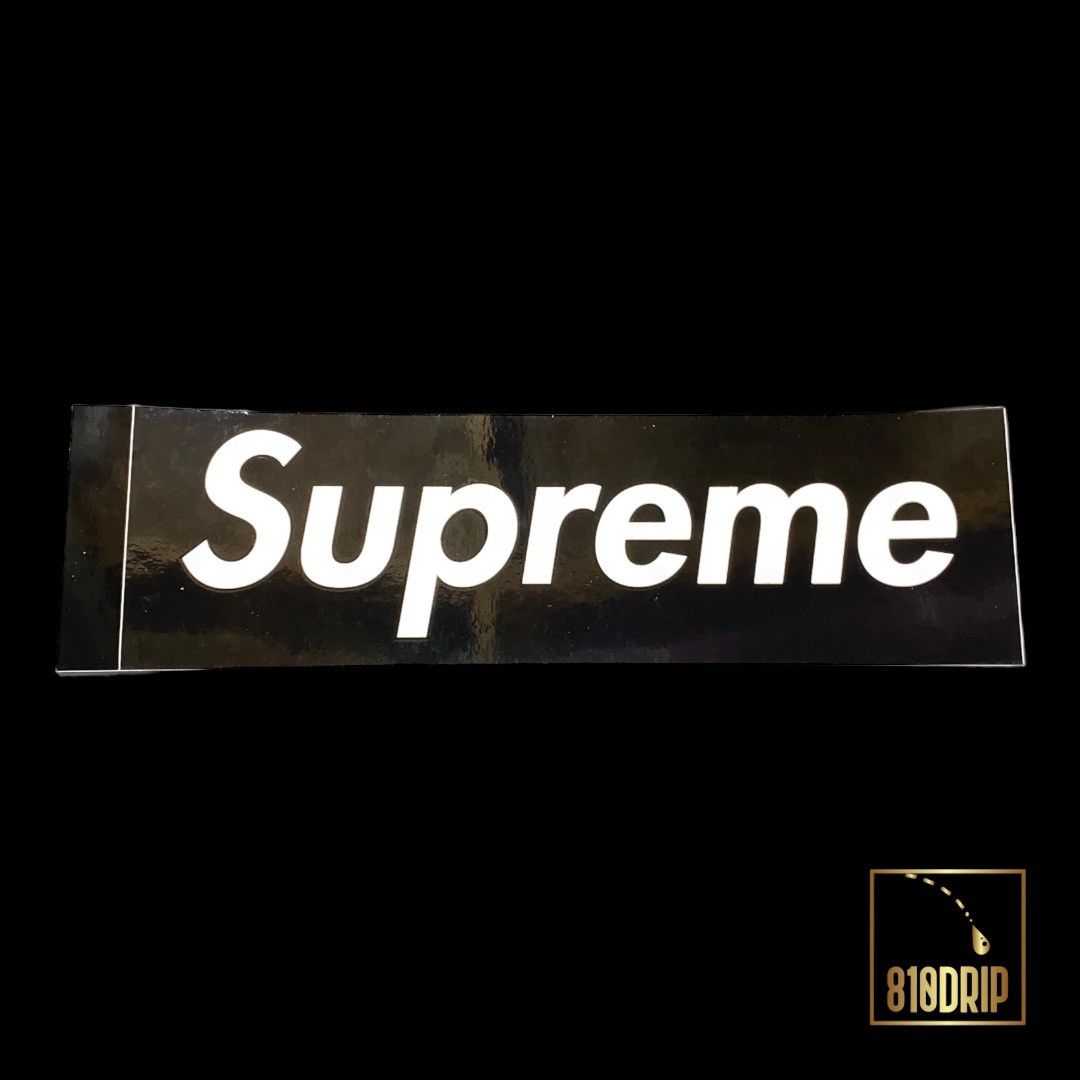 Black supreme box logo hot sale sticker