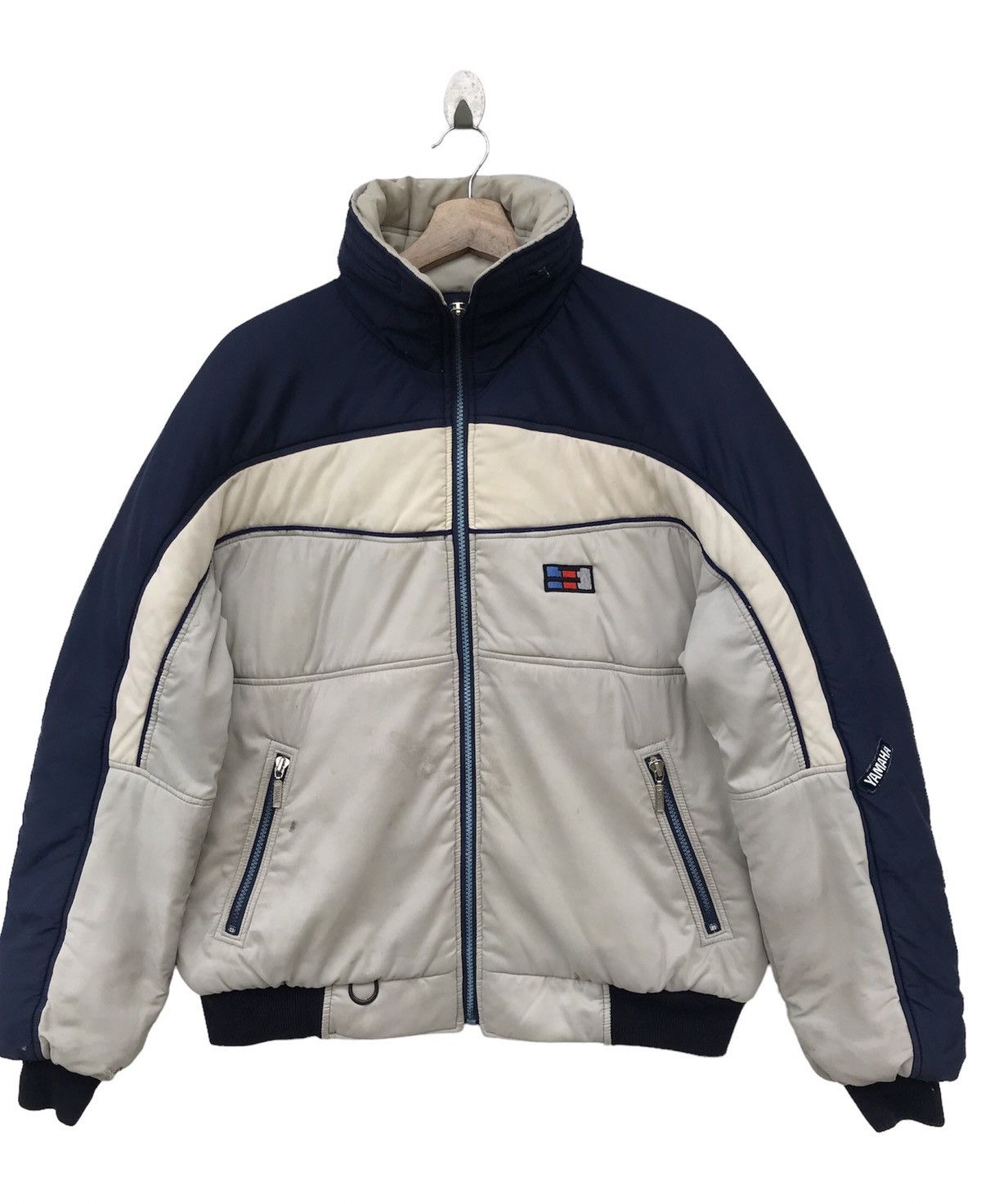 Vintage × Yamaha Vintage 90s Yamaha Puffer Zipper Jacket Size US M / EU 48-50 / 2 - 1 Thumbnail