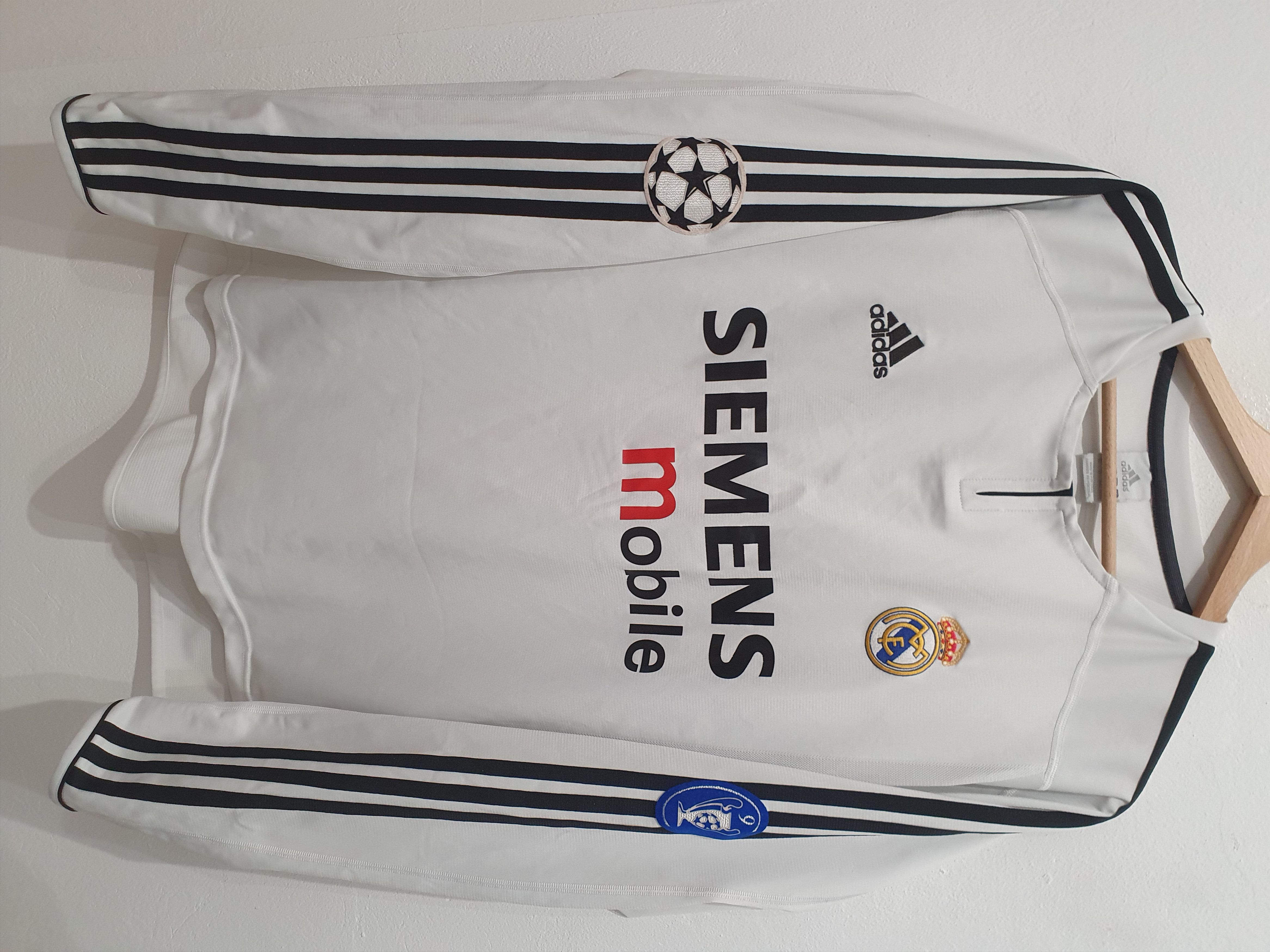 image of Real Madrid 2003 2004 Adidas Size XL Jersey Longsleeve Long in White, Men's