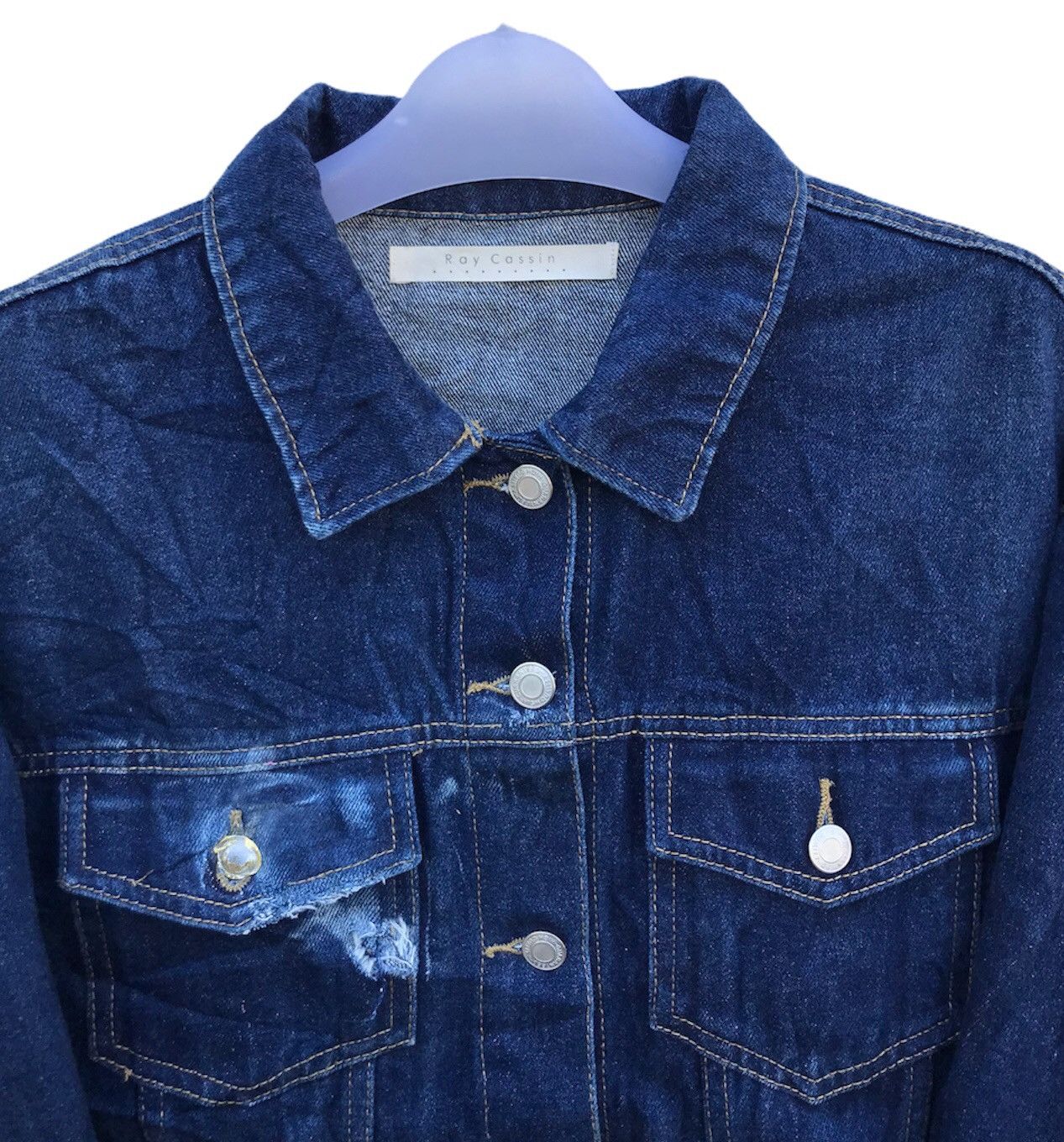 Japanese Brand Ray cassin denim trucker jacket Size US M / EU 48-50 / 2 - 2 Thumbnail